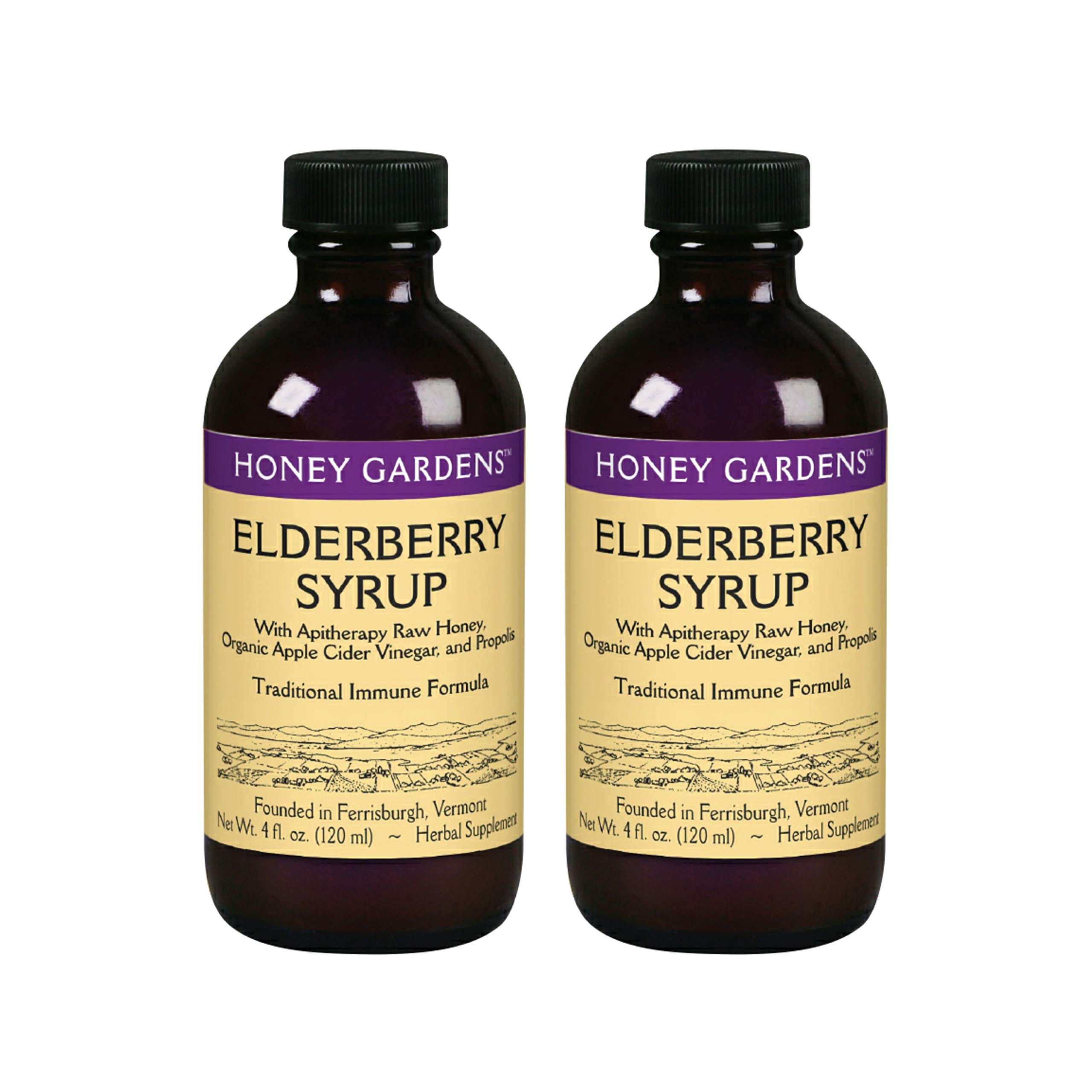 Foto 2 pulgar | Sirope De Saúco Honey Gardens Con Miel Cruda 120 Ml (2 X 60 Ml) - Venta Internacional.
