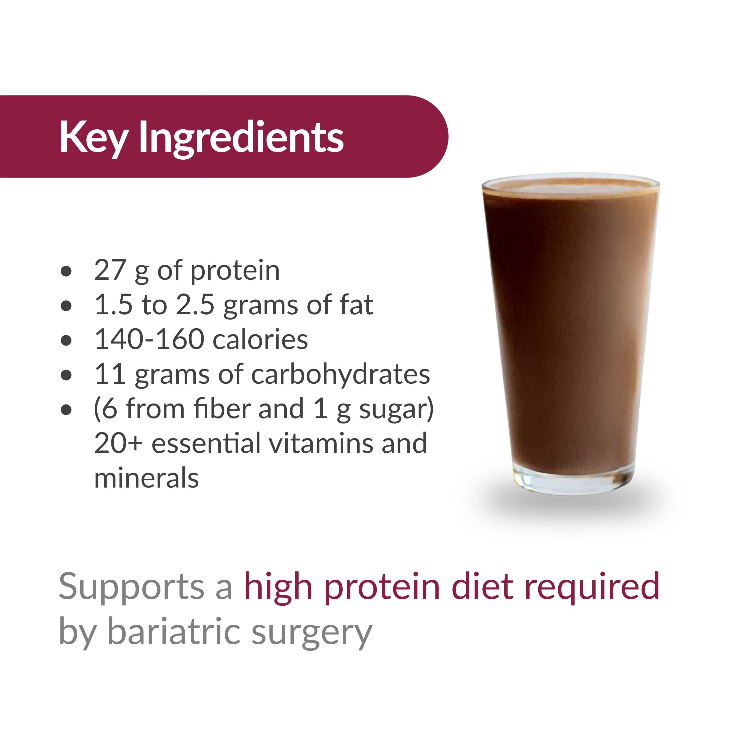 Foto 6 | Mezcla De Bebidas Sustitutivas De Comidas Bariatric Advantage Chocolate - Venta Internacional.