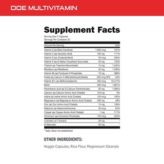 Foto 2 | Multivitamínico Bucked Up Doe Para Mujer Espectro Completo 60 Cápsulas - Venta Internacional.