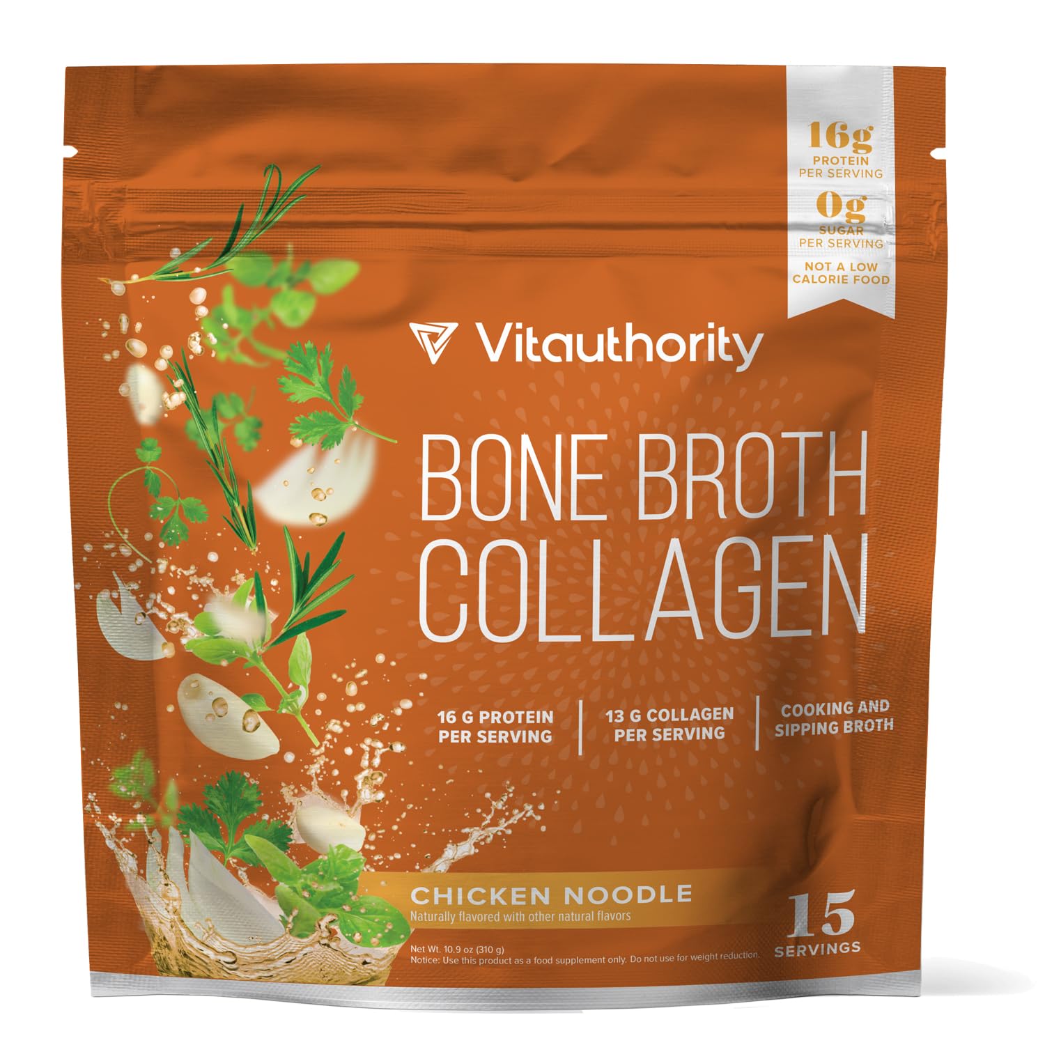 Foto 2 pulgar | Deliciosos Fideos De Pollo Con Colágeno Vitauthority Con Caldo De Huesos - Venta Internacional.
