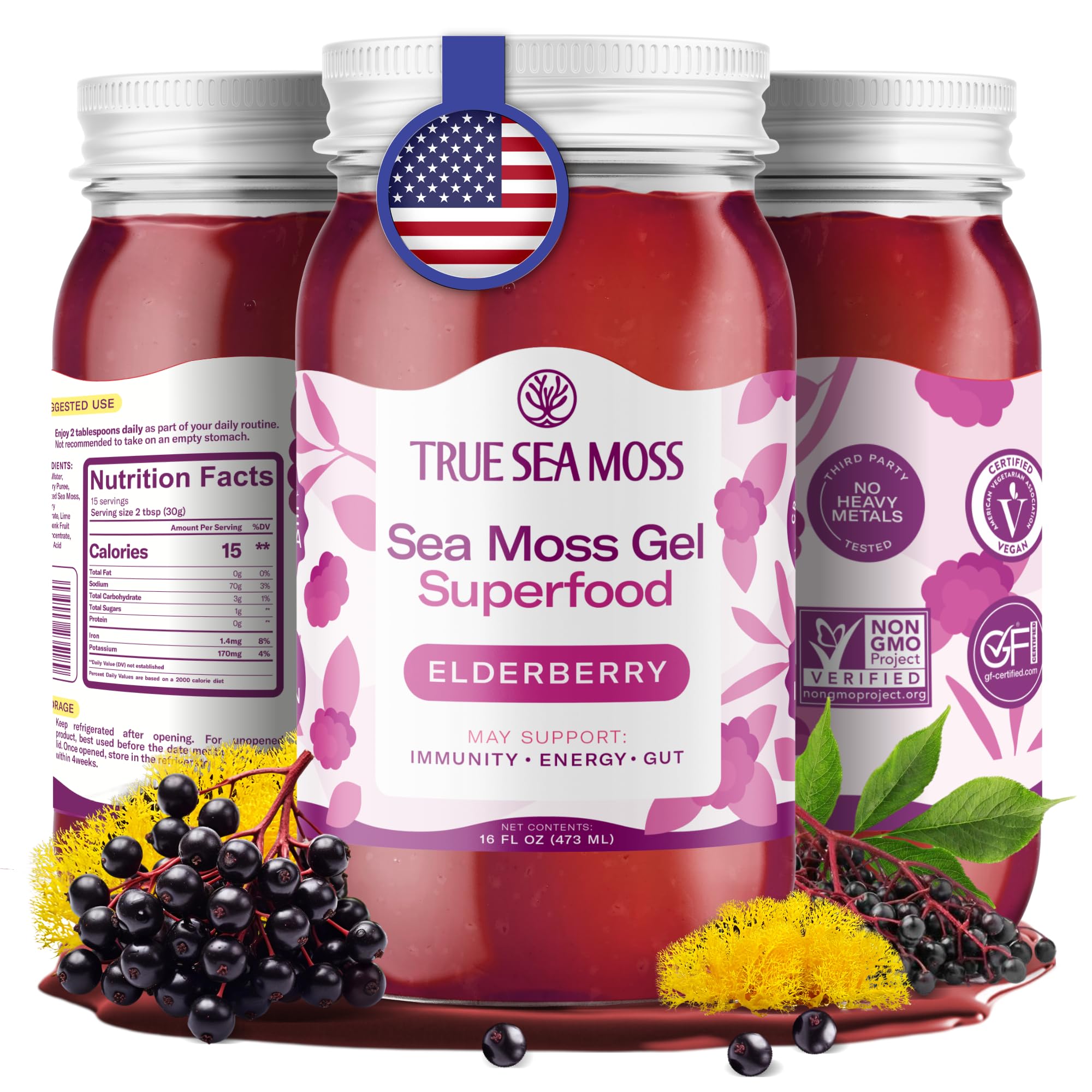Foto 1 | Gel De Musgo Marino Trueseamoss Wildcrafted Con Frutas Frescas  Paquete De 1 - Venta Internacional.