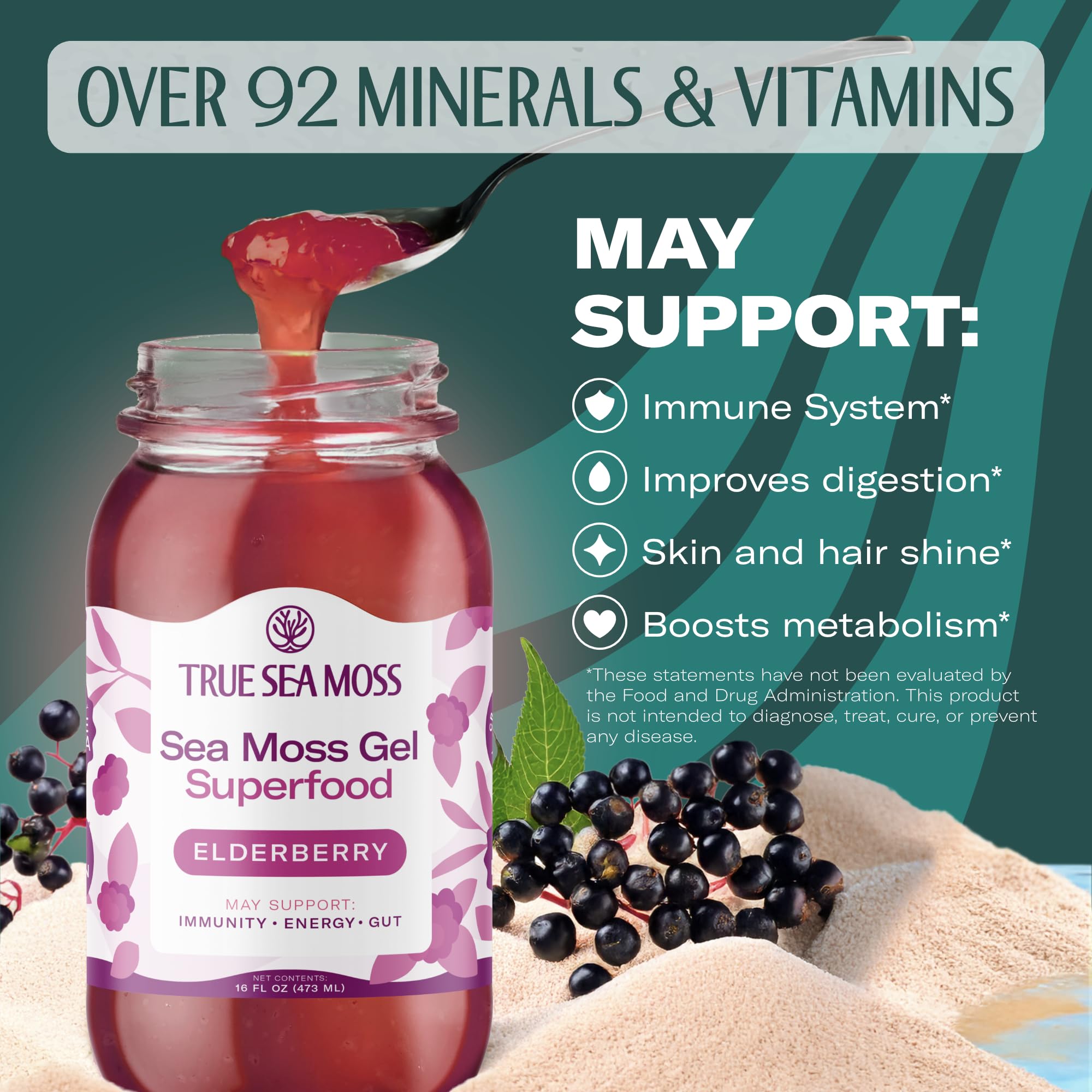 Foto 4 | Gel De Musgo Marino Trueseamoss Wildcrafted Con Frutas Frescas  Paquete De 1 - Venta Internacional.
