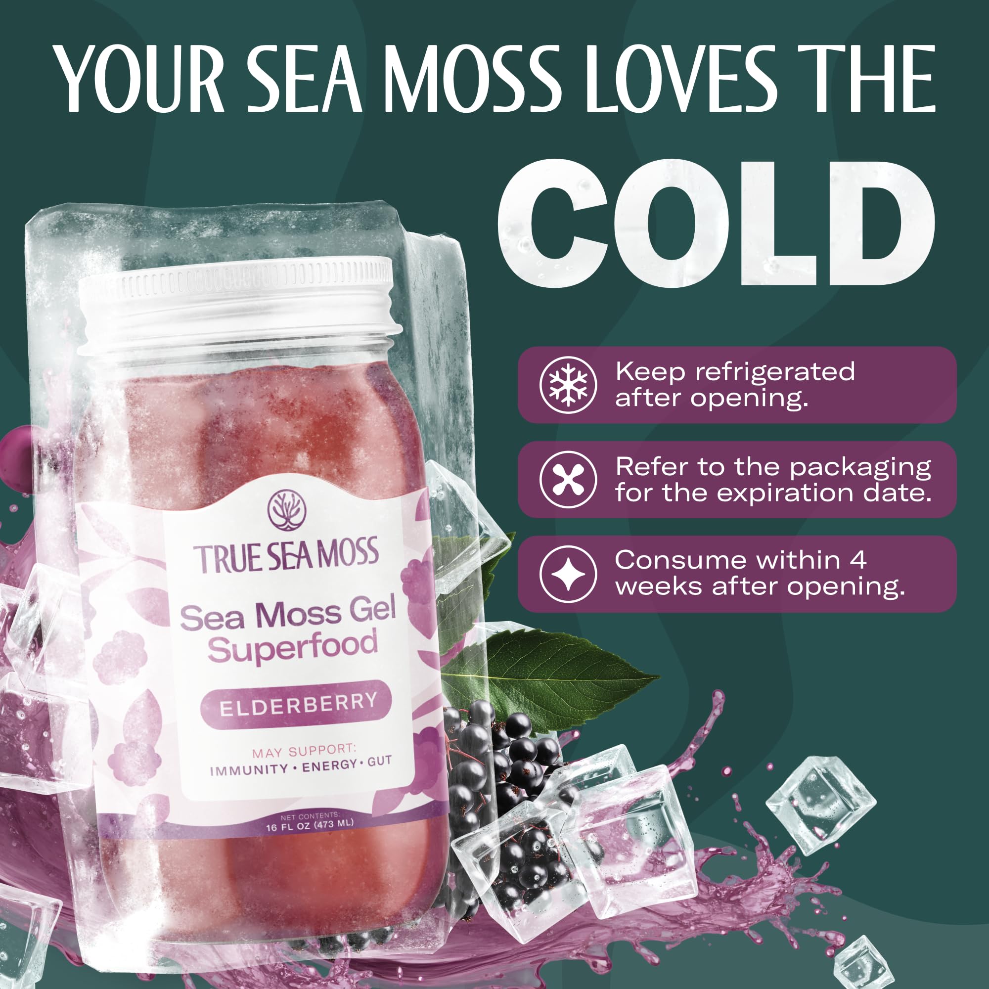 Foto 7 | Gel De Musgo Marino Trueseamoss Wildcrafted Con Frutas Frescas  Paquete De 1 - Venta Internacional.