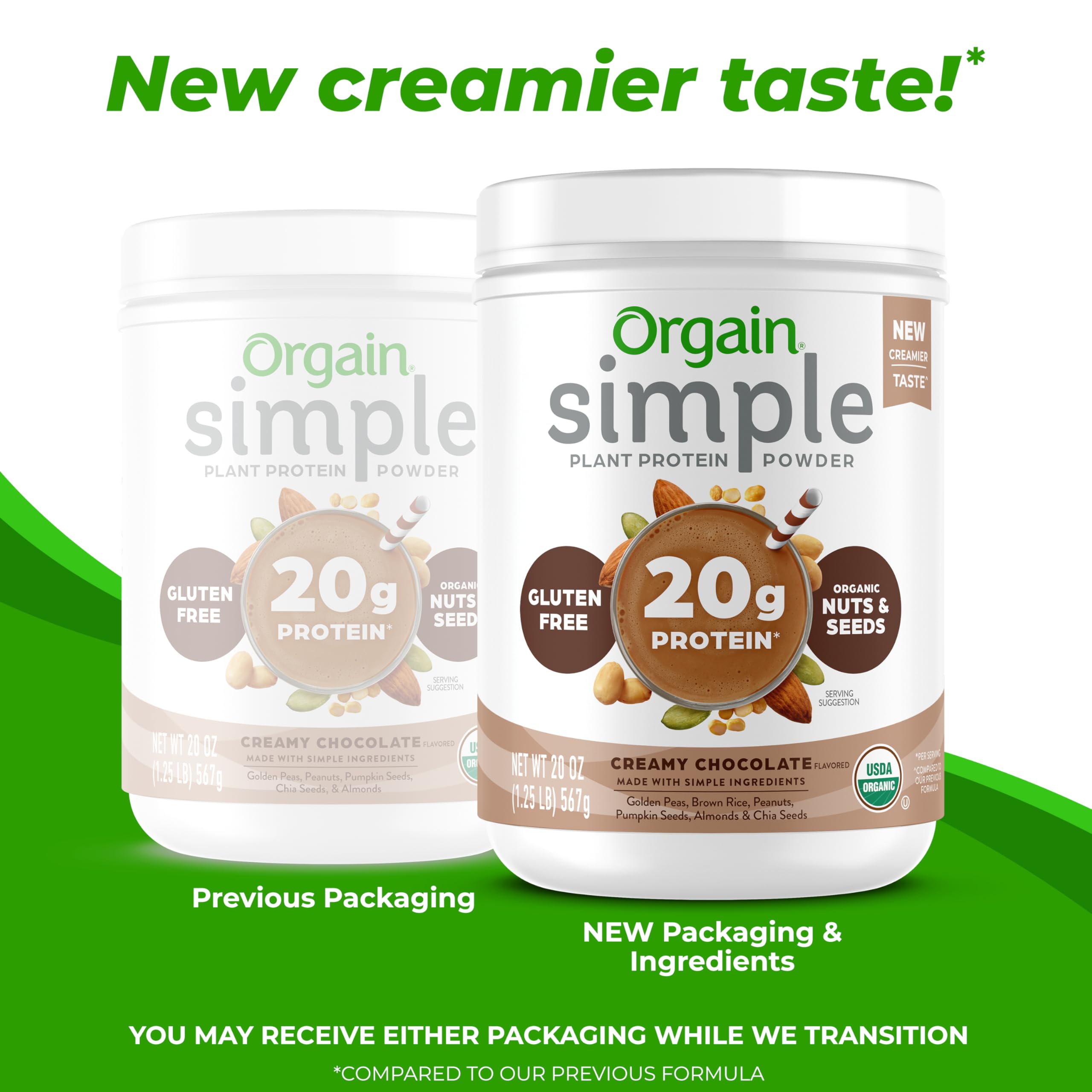 Foto 4 pulgar | Proteína En Polvo Orgain Orgain Organic Simple Vegan Chocolate 570g - Venta Internacional.
