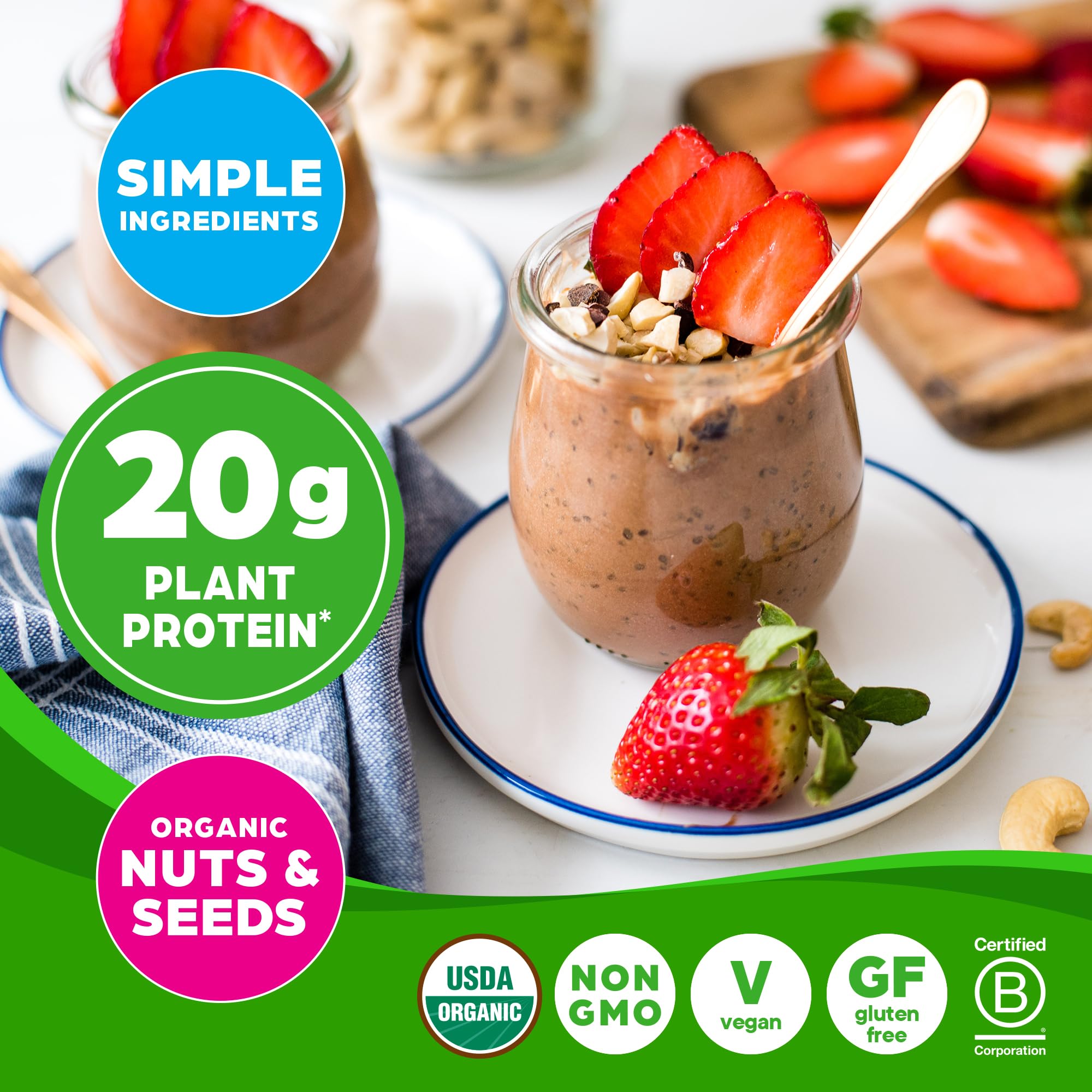 Foto 5 pulgar | Proteína En Polvo Orgain Orgain Organic Simple Vegan Chocolate 570g - Venta Internacional.