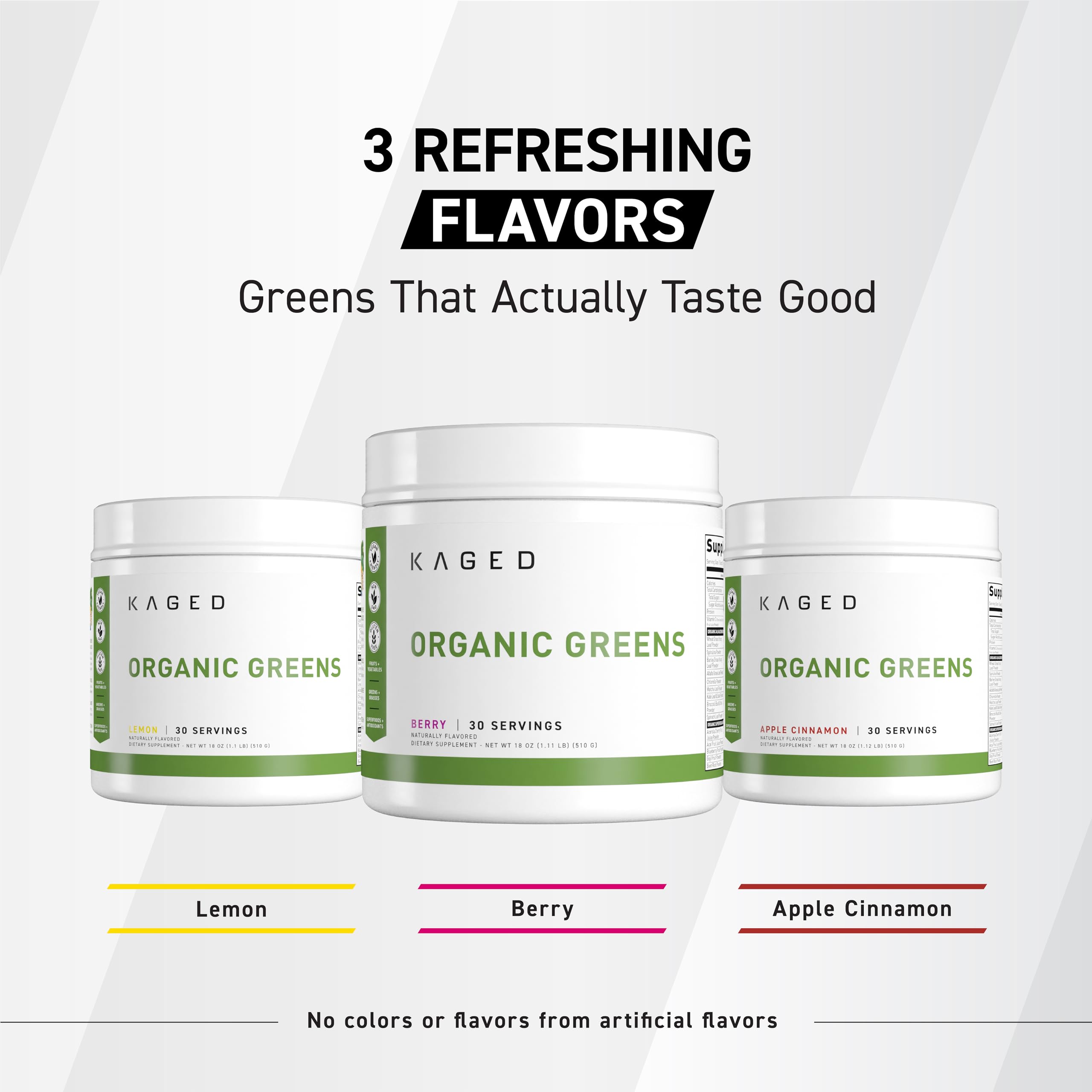 Foto 8 pulgar | Superalimento En Polvo Kaged Organic Greens Outlive100 Apple 30s - Venta Internacional.