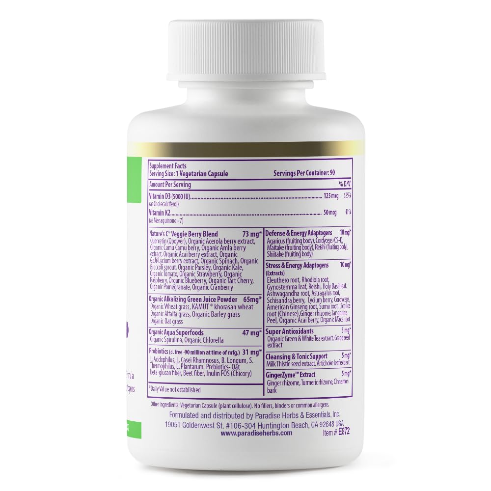 Foto 2 | Suplemento De Vitamina D3 + K2 De Paradise Herbs Earth's Blend - Venta Internacional.