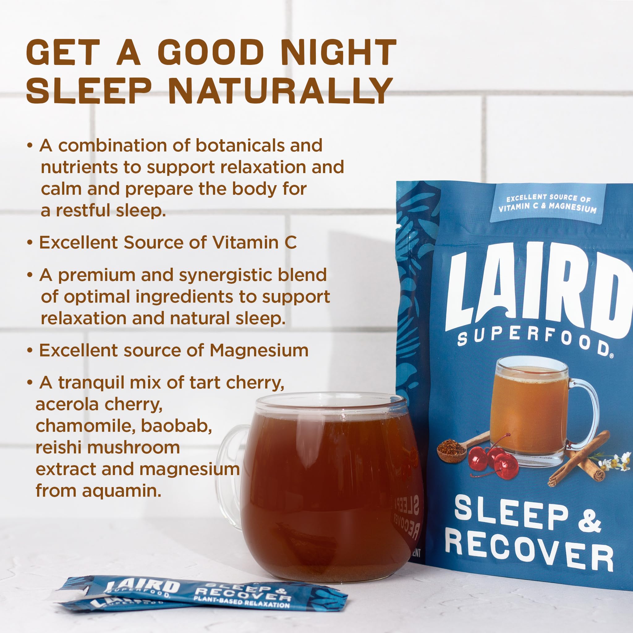 Foto 4 | Mezcla De Bebidas En Polvo Para Dormir Laird Superfood Sleep & Recover - Venta Internacional.