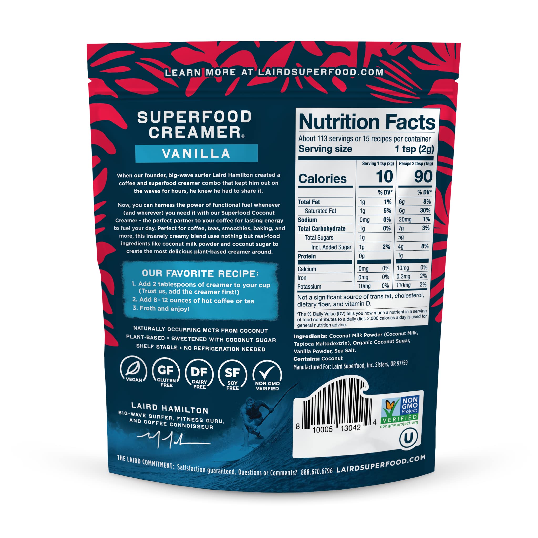 Foto 3 pulgar | Crema De Café Laird Superfood  Vainilla Sin Lácteos  Bolsa De 240 Ml - Venta Internacional.