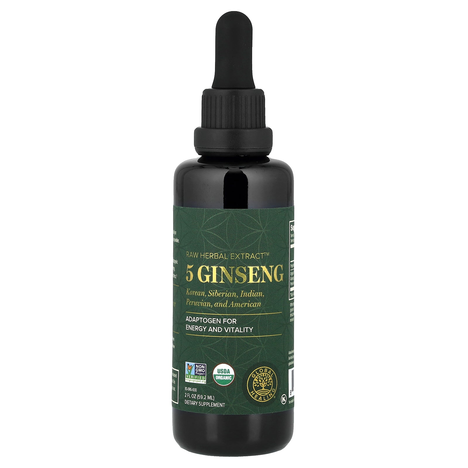 Foto 1 | Extracto De Hierbas Global Healing 5 Ginseng  59 2 Ml  Crudo - Venta Internacional.