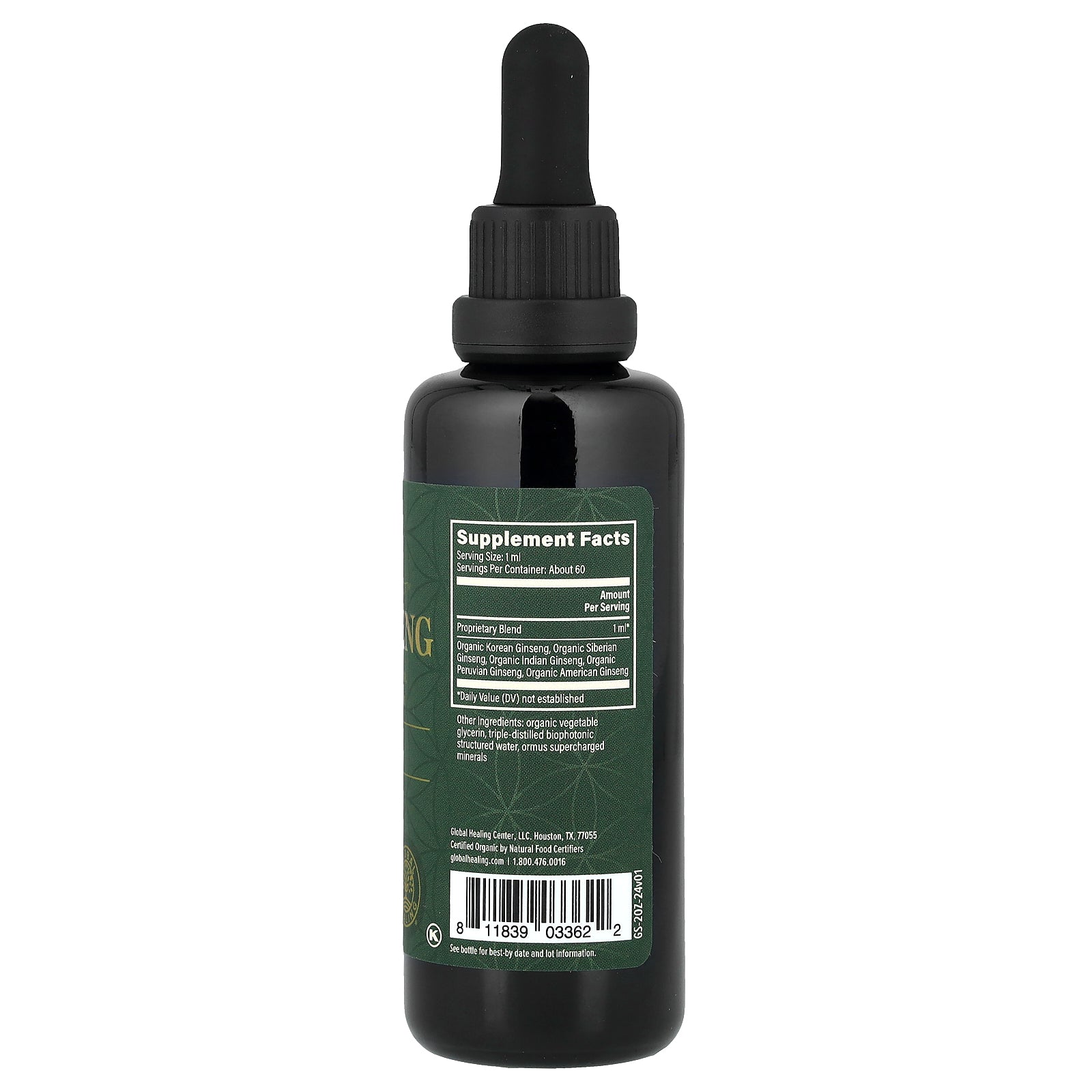 Foto 3 pulgar | Extracto De Hierbas Global Healing 5 Ginseng  59 2 Ml  Crudo - Venta Internacional.