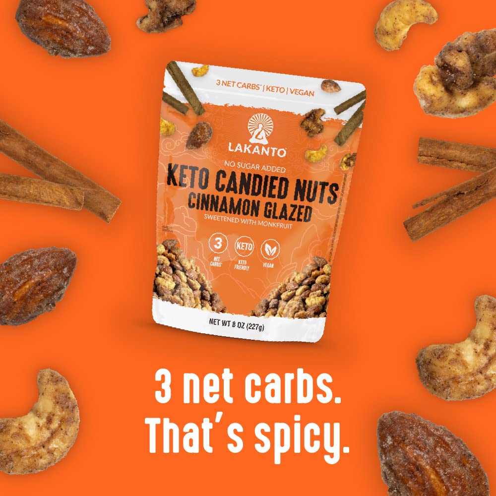 Foto 3 | Nueces Confitadas Lakanto  Glaseadas Con Canela  Sin Azúcar  Veganas  150 G - Venta Internacional.
