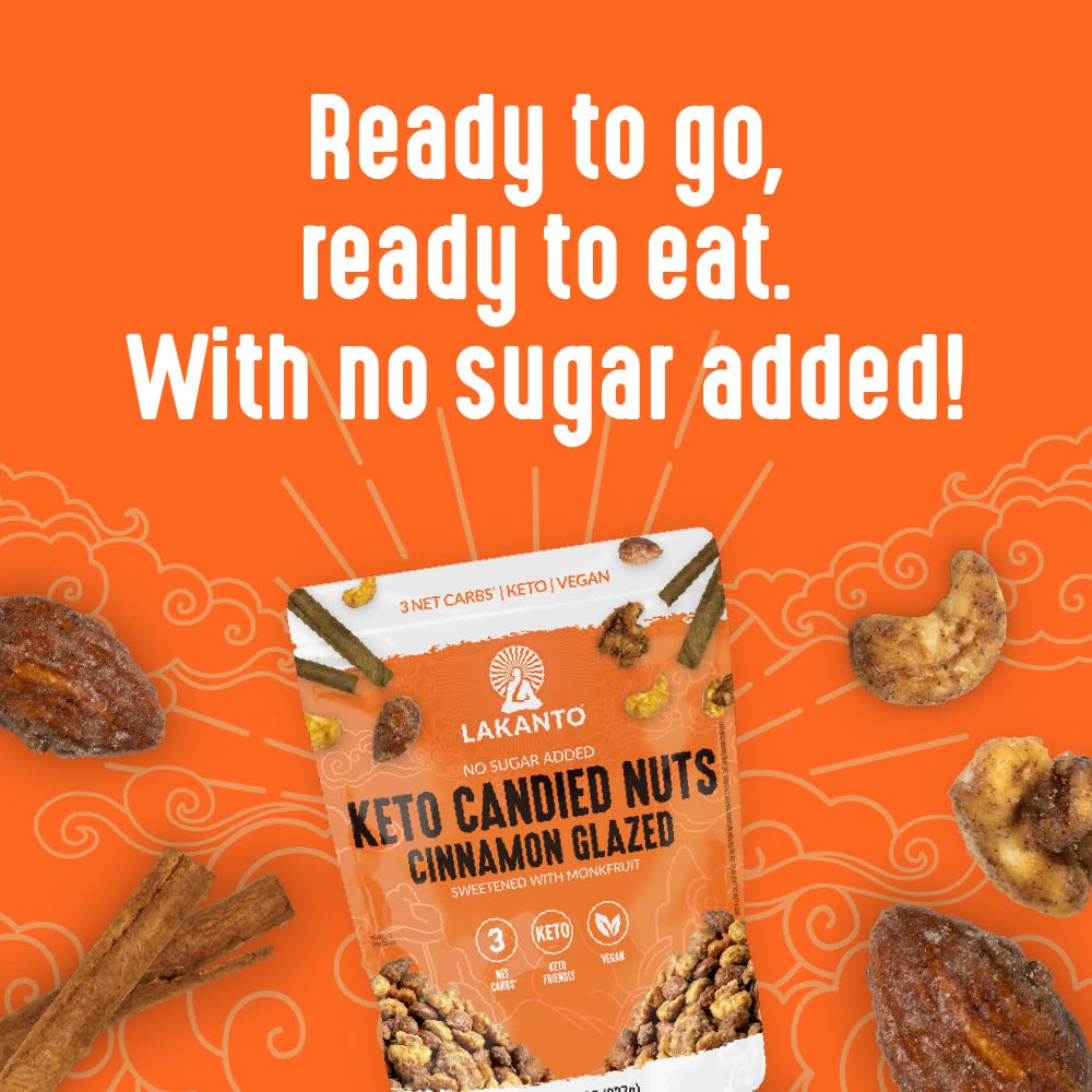 Foto 5 | Nueces Confitadas Lakanto  Glaseadas Con Canela  Sin Azúcar  Veganas  150 G - Venta Internacional.