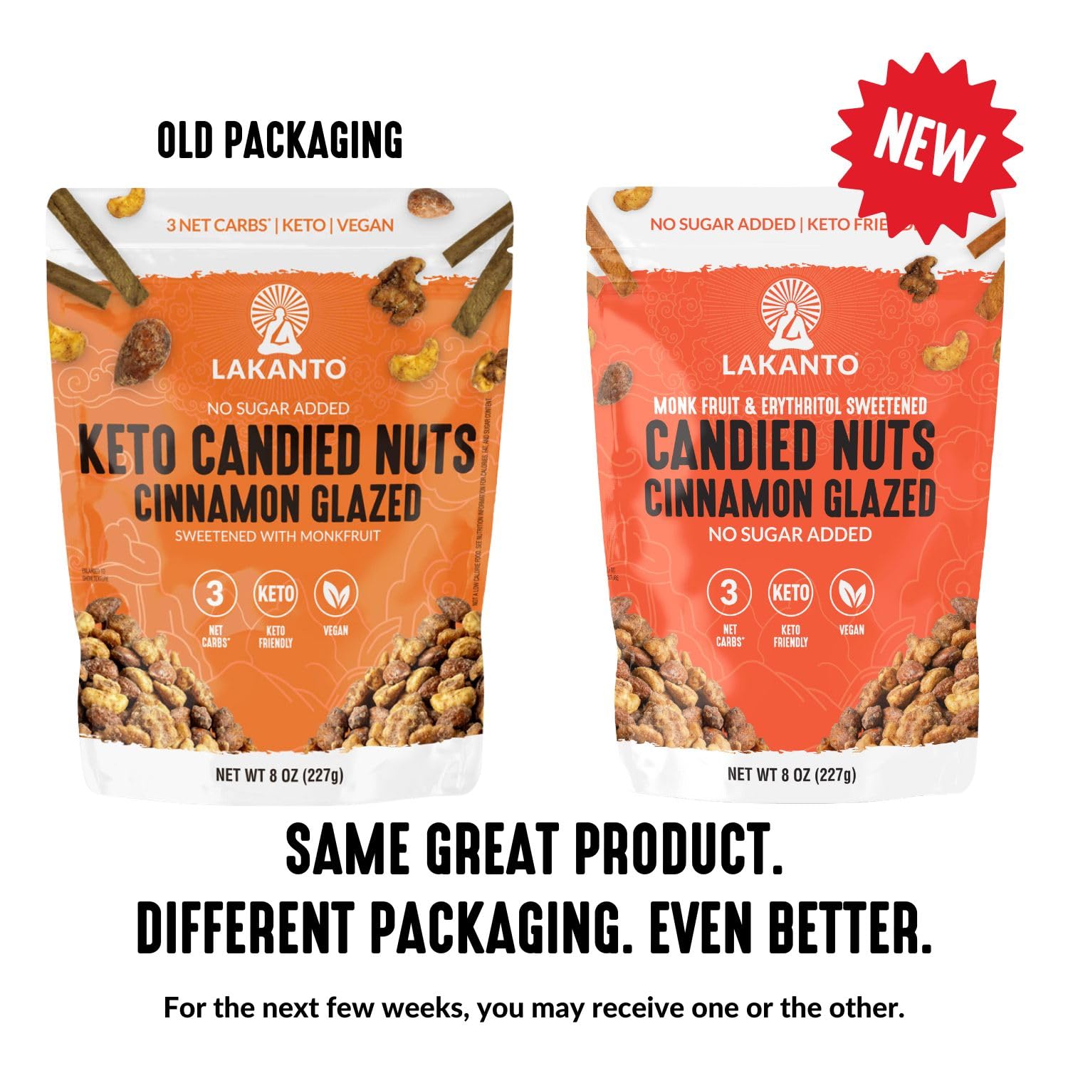 Foto 6 | Nueces Confitadas Lakanto  Glaseadas Con Canela  Sin Azúcar  Veganas  150 G - Venta Internacional.