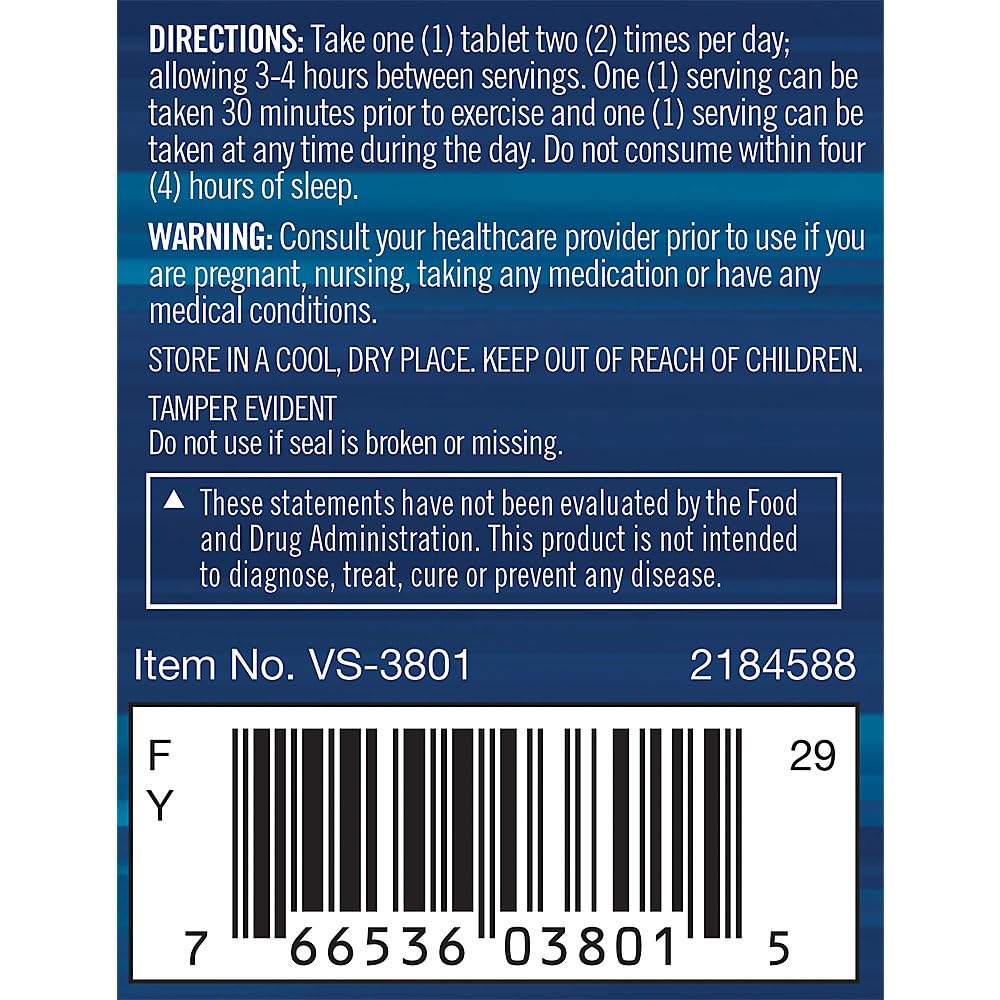 Foto 5 pulgar | Suplemento De Cafeína Natural Bodytech 200 Mg 100 Comprimidos - Venta Internacional.