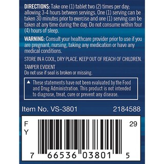 Foto 4 | Suplemento De Cafeína Natural Bodytech 200 Mg 100 Comprimidos - Venta Internacional.