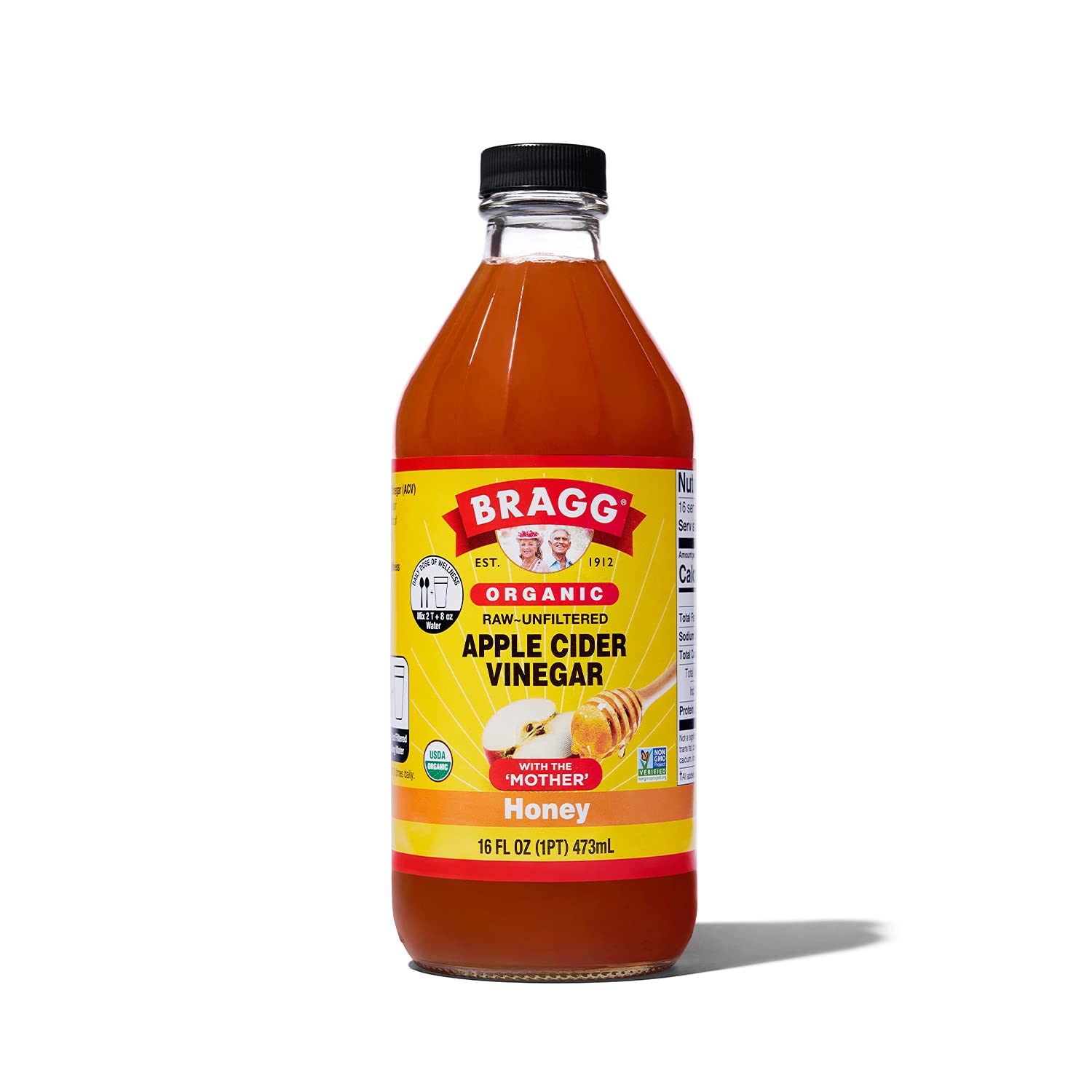 Foto 1 | Vinagre De Sidra De Manzana  Miel Orgánica Bragg  473 Ml  Sin Filtrar - Venta Internacional.