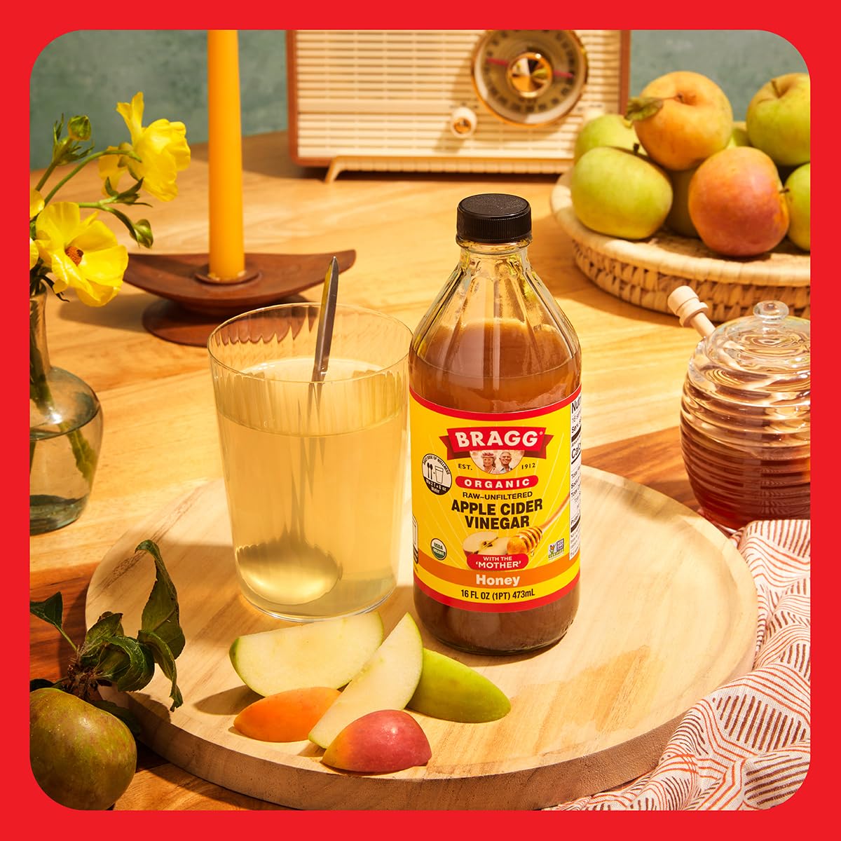 Foto 7 pulgar | Vinagre De Sidra De Manzana  Miel Orgánica Bragg  473 Ml  Sin Filtrar - Venta Internacional.