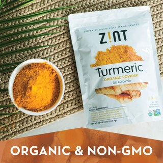 Foto 3 | Polvo De Cúrcuma Zint Organic Raw 454 G Para Cocinar - Venta Internacional.