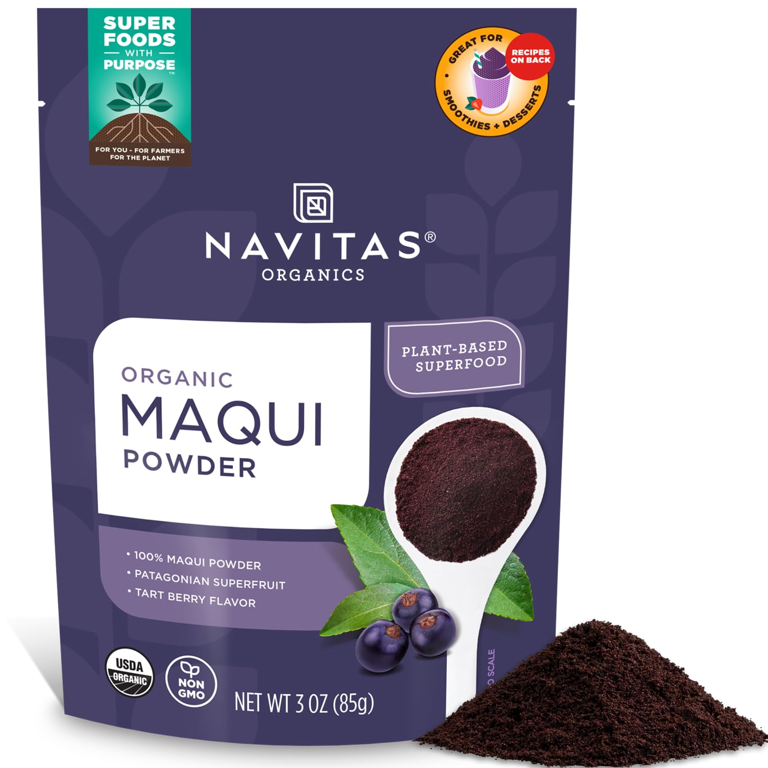 Foto 2 pulgar | Maqui En Polvo Navitas Organics  Bolsa De 90 Ml  17 Porciones  Orgánico - Venta Internacional.
