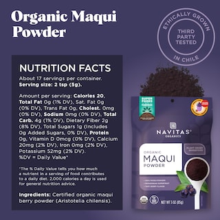 Foto 2 | Maqui En Polvo Navitas Organics Bolsa De 90 Ml 17 Porciones Orgánico - Venta Internacional.