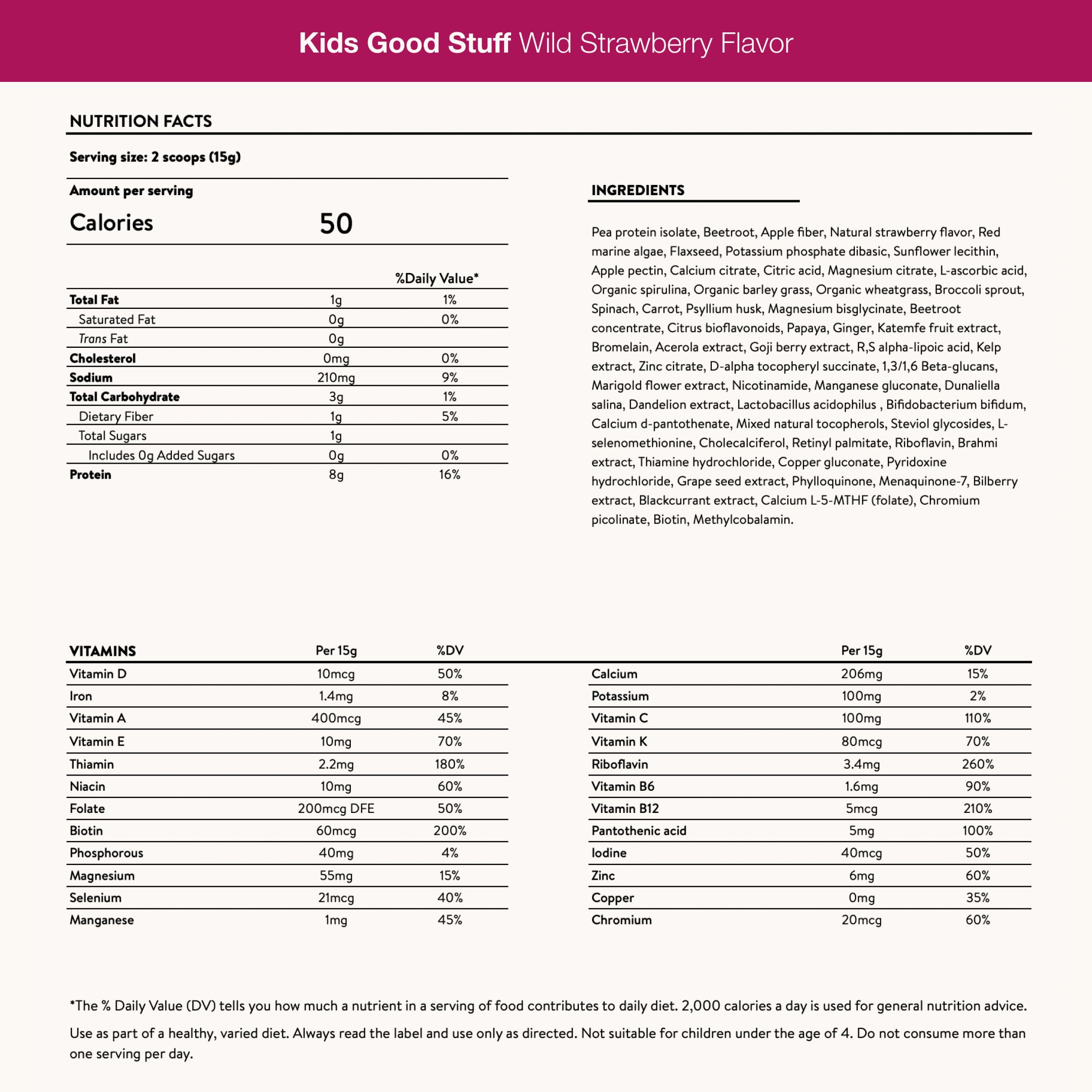 Foto 6 pulgar | Suplemento Nuzest Kids Good Stuff Wild Strawberry 225 G - Venta Internacional.