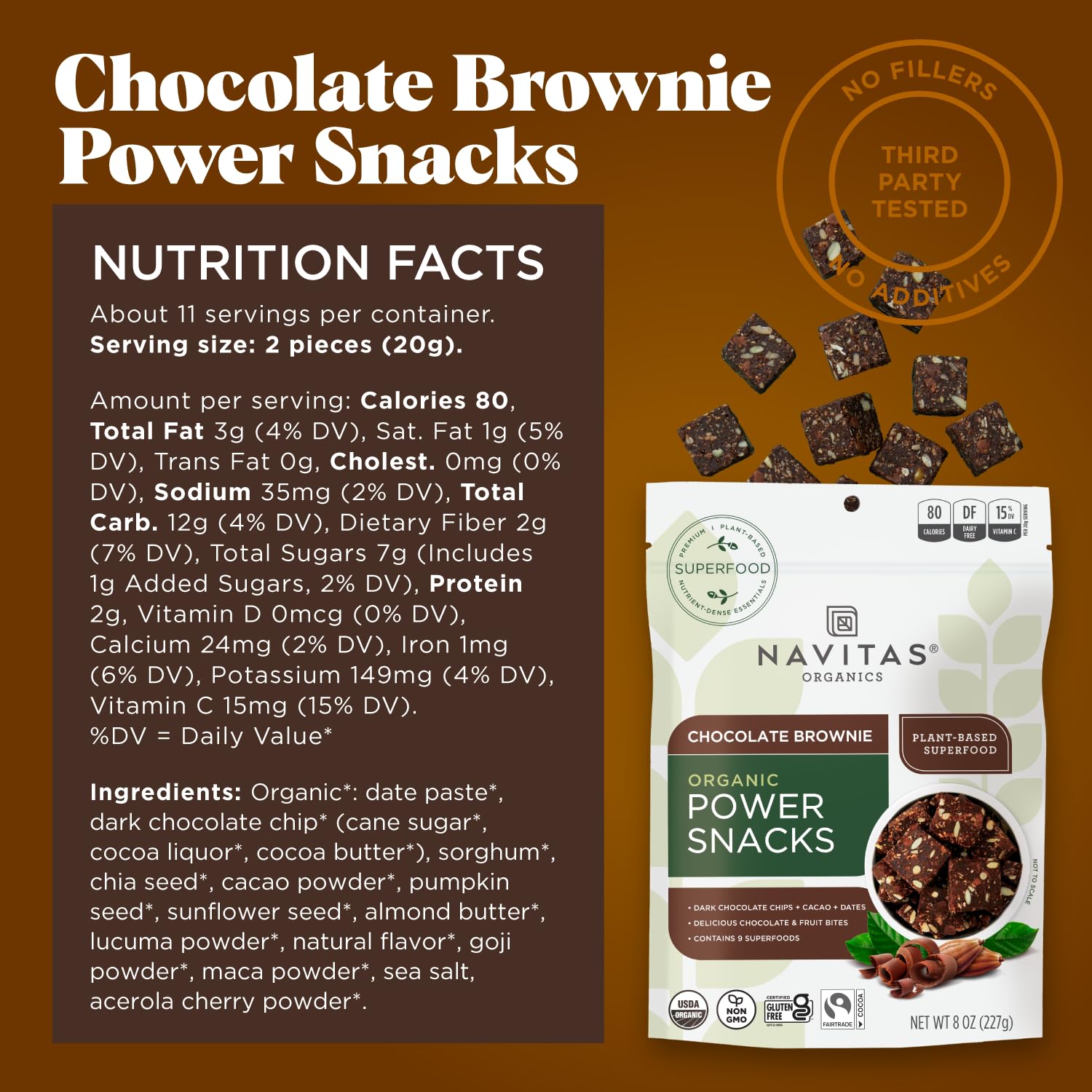 Foto 4 pulgar | Snacks Navitas Organics Superfood Power Chocolate Y Cacao  240 Ml - Venta Internacional.
