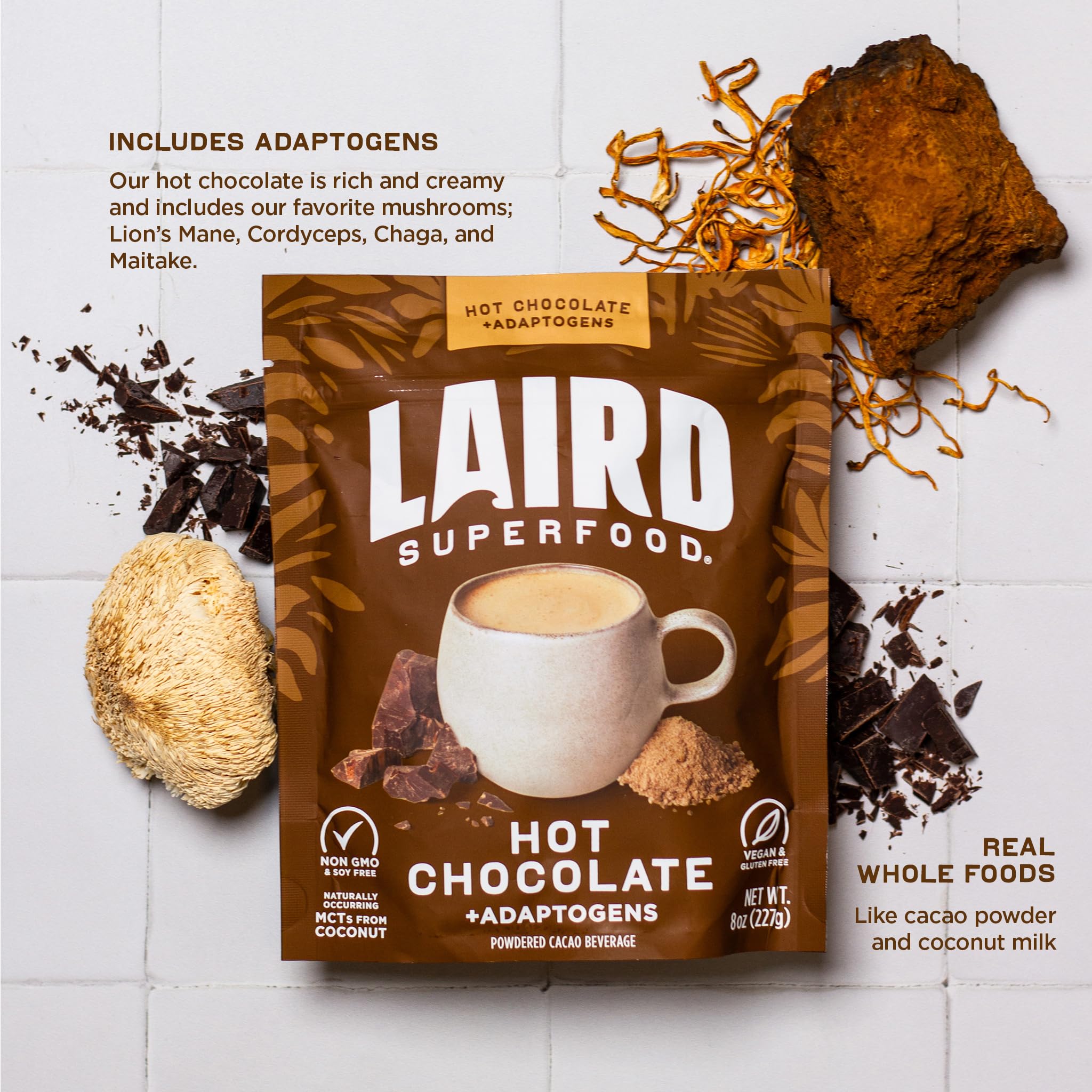Foto 5 pulgar | Hongos Funcionales Laird Superfood De Chocolate Caliente  250 Ml - Venta Internacional.