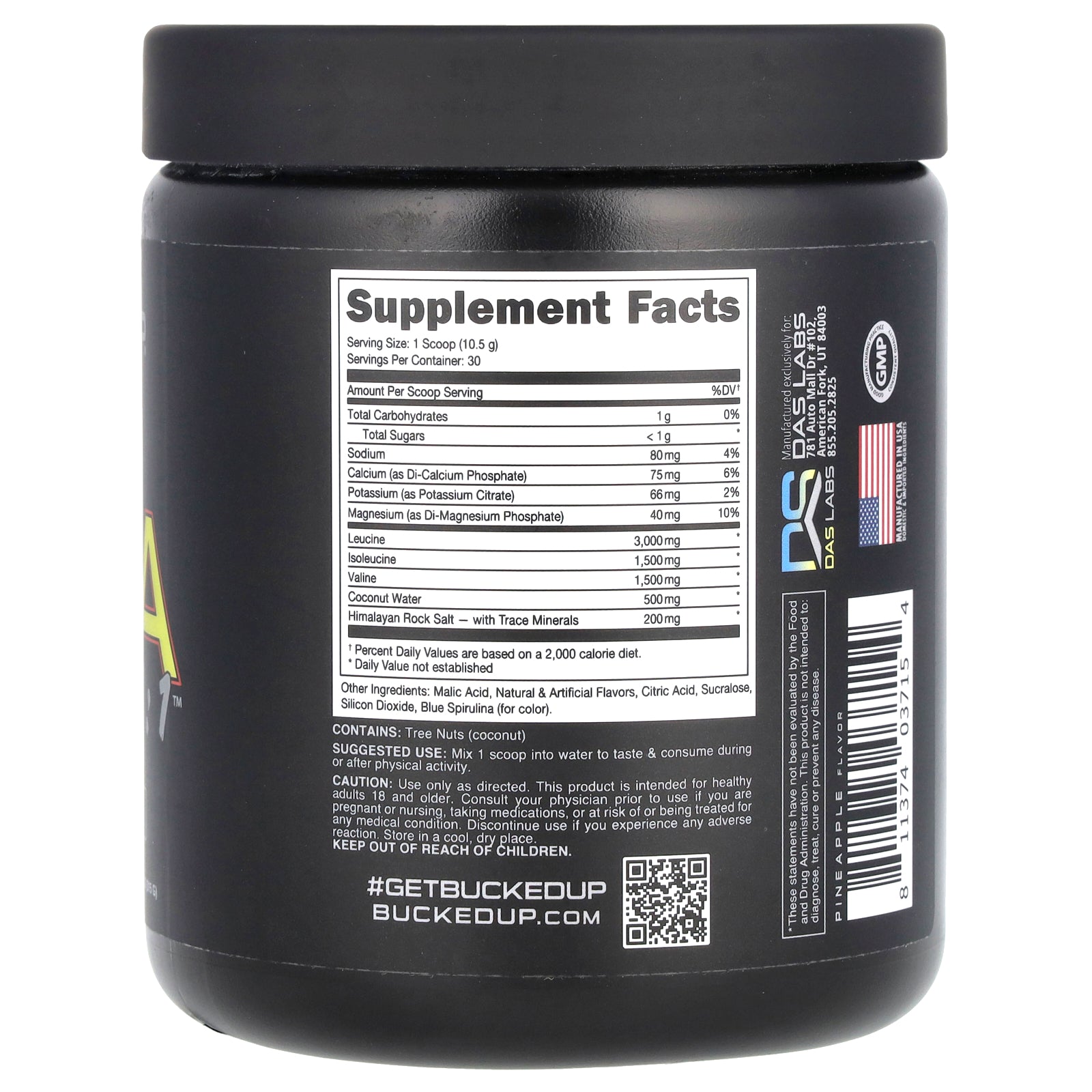 Foto 3 pulgar | Suplemento Bucked Up Original Bcaa 2:1:1 De Piña Azul 315 G - Venta Internacional.