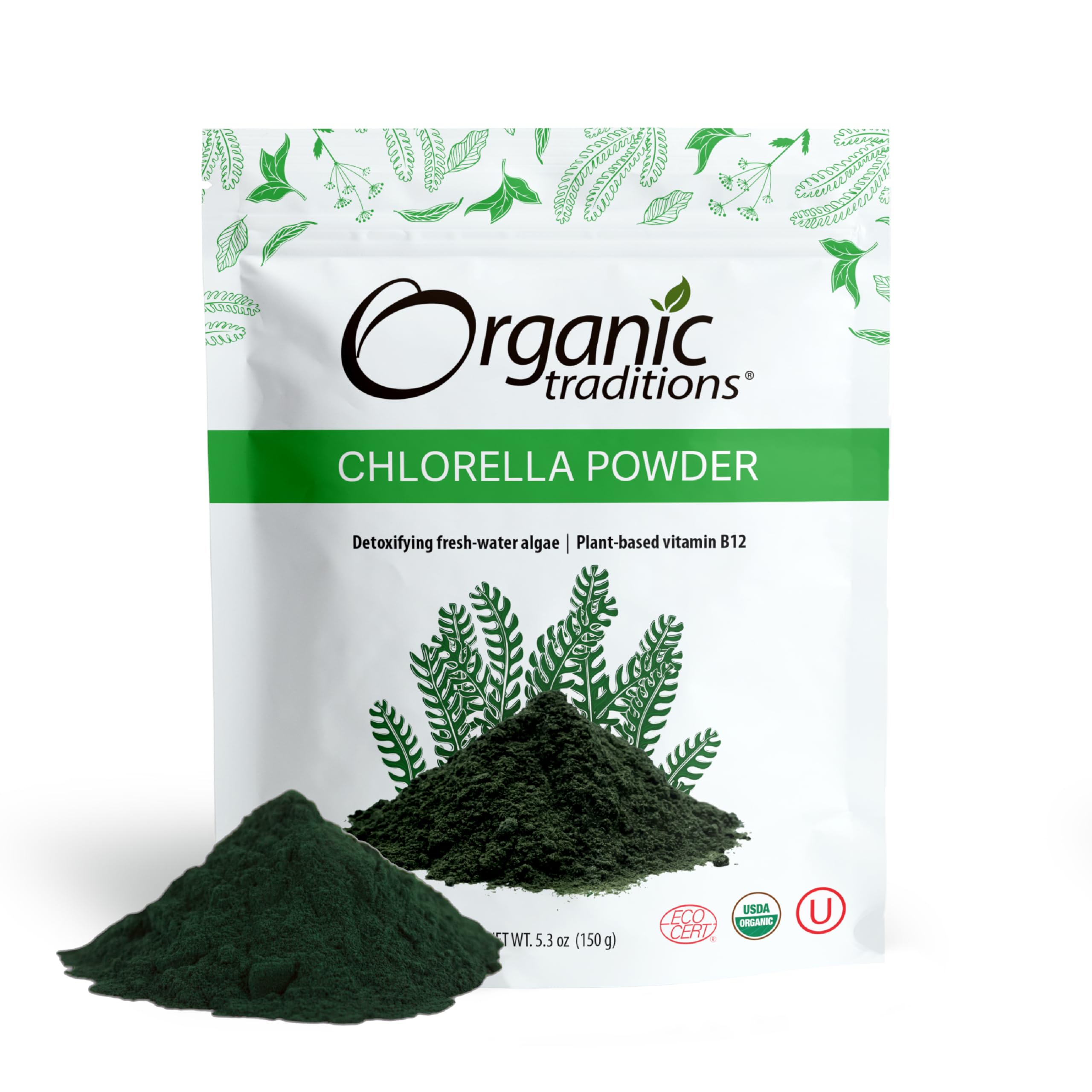 Foto 2 pulgar | Chlorella En Polvo Organic Traditions  150 G  Vegana  Sin Ogm - Venta Internacional.