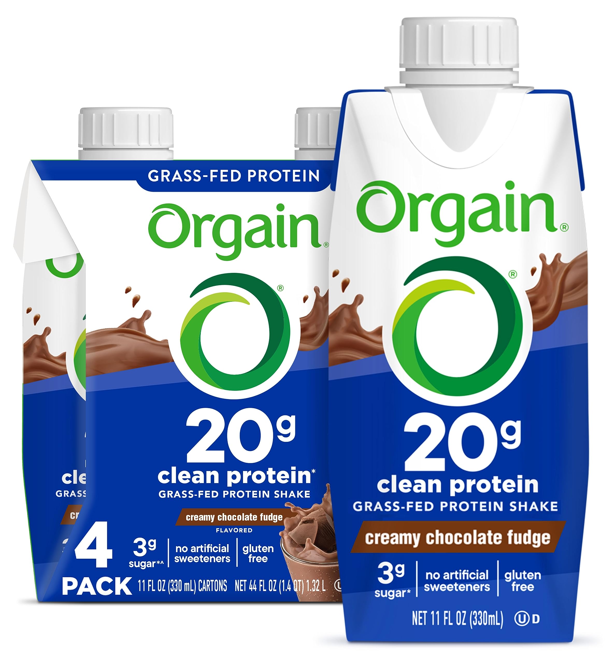 Foto 2 pulgar | Batido De Proteínas Orgain Clean De Animales Alimentados Con Pasto  20 G  325 Ml  4 Unidades - Venta Internacional.