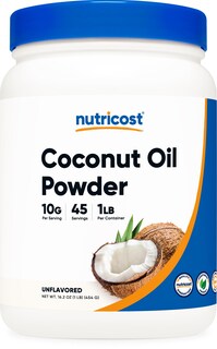 Foto 1 | Aceite De Coco En Polvo Nutricost 454 G (45 Porciones) Sin Ogm Sin Gluten - Venta Internacional.