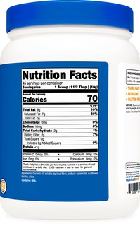 Foto 5 | Aceite De Coco En Polvo Nutricost 454 G (45 Porciones) Sin Ogm Sin Gluten - Venta Internacional.