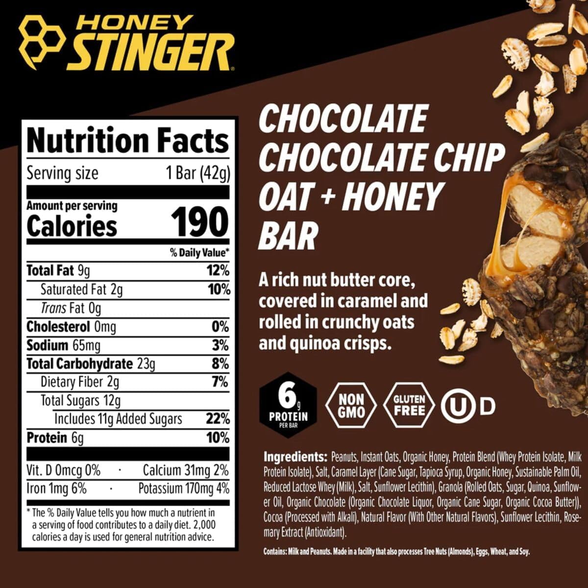 Foto 3 | Energy Bar Honey Stinger  Avena Y Chocolate Con Miel  Paquete De 12 - Venta Internacional.