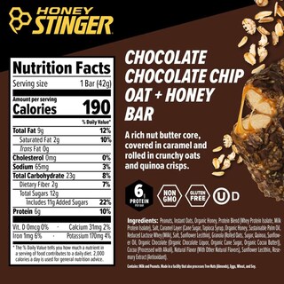 Foto 3 | Energy Bar Honey Stinger Avena Y Chocolate Con Miel Paquete De 12 - Venta Internacional.