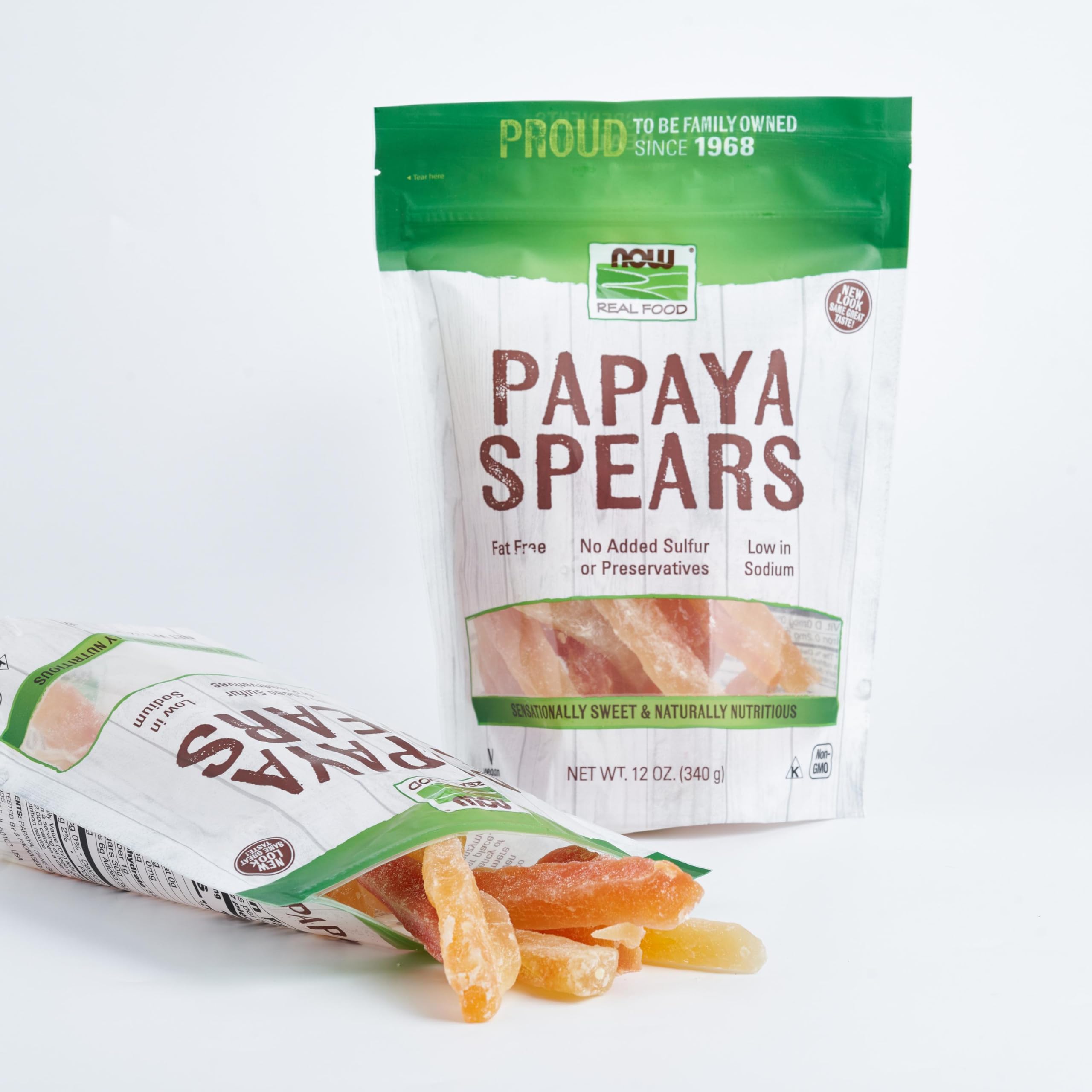 Foto 4 pulgar | Papaya Spears Now Foods  Sin Grasa Y Bajo Contenido De Sodio  355 Ml - Venta Internacional.