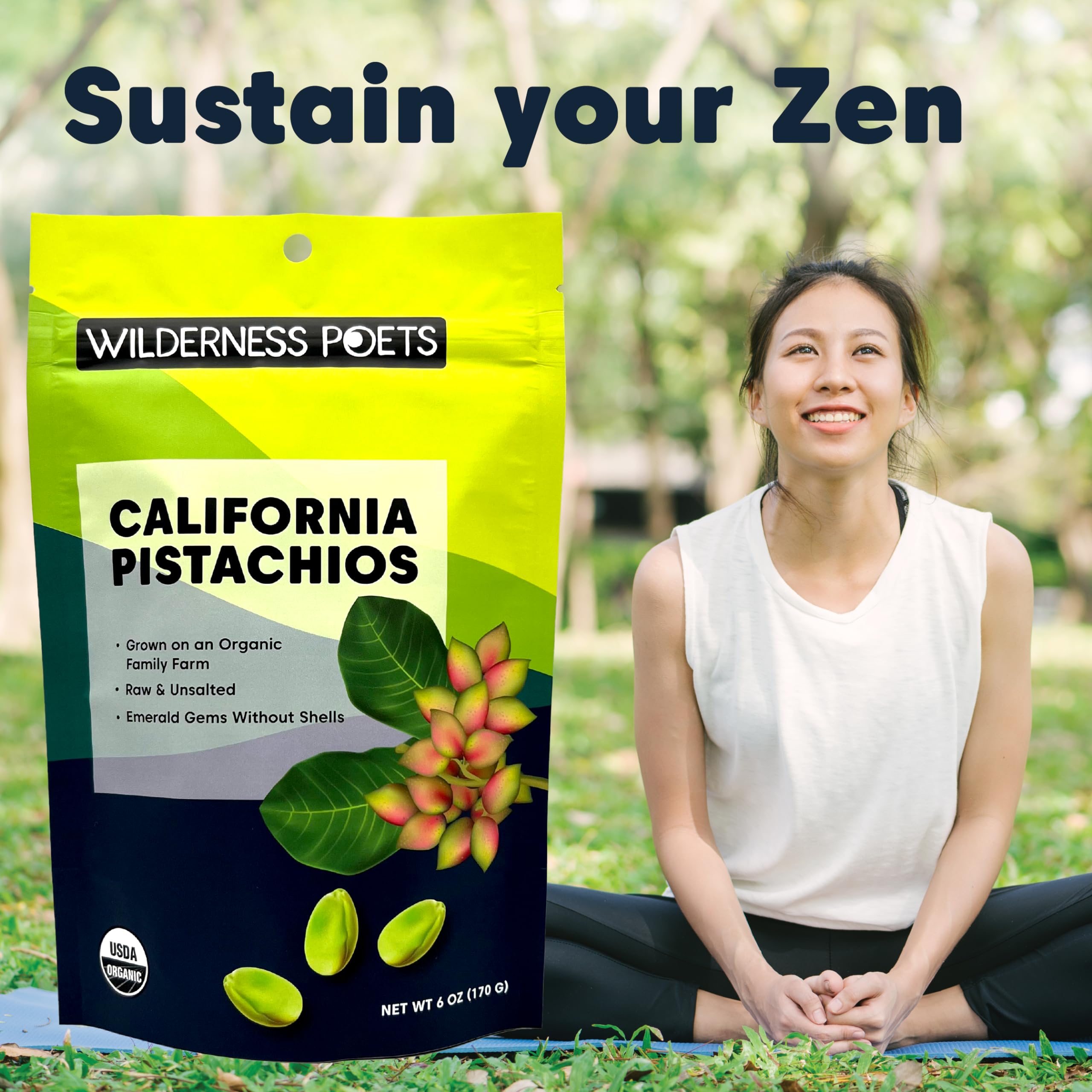 Foto 5 | Pistachos Wilderness Poets Organic  Enteros Y Crudos  170 G - Venta Internacional.