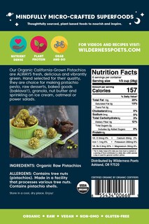 Foto 6 | Pistachos Wilderness Poets Organic Enteros Y Crudos 170 G - Venta Internacional.