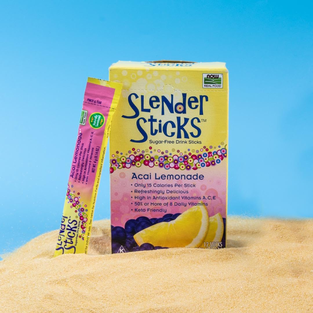 Foto 7 pulgar | Drink Mix Now Foods Slender Sticks  Acai  Limonada  Sin Azúcar - Venta Internacional.