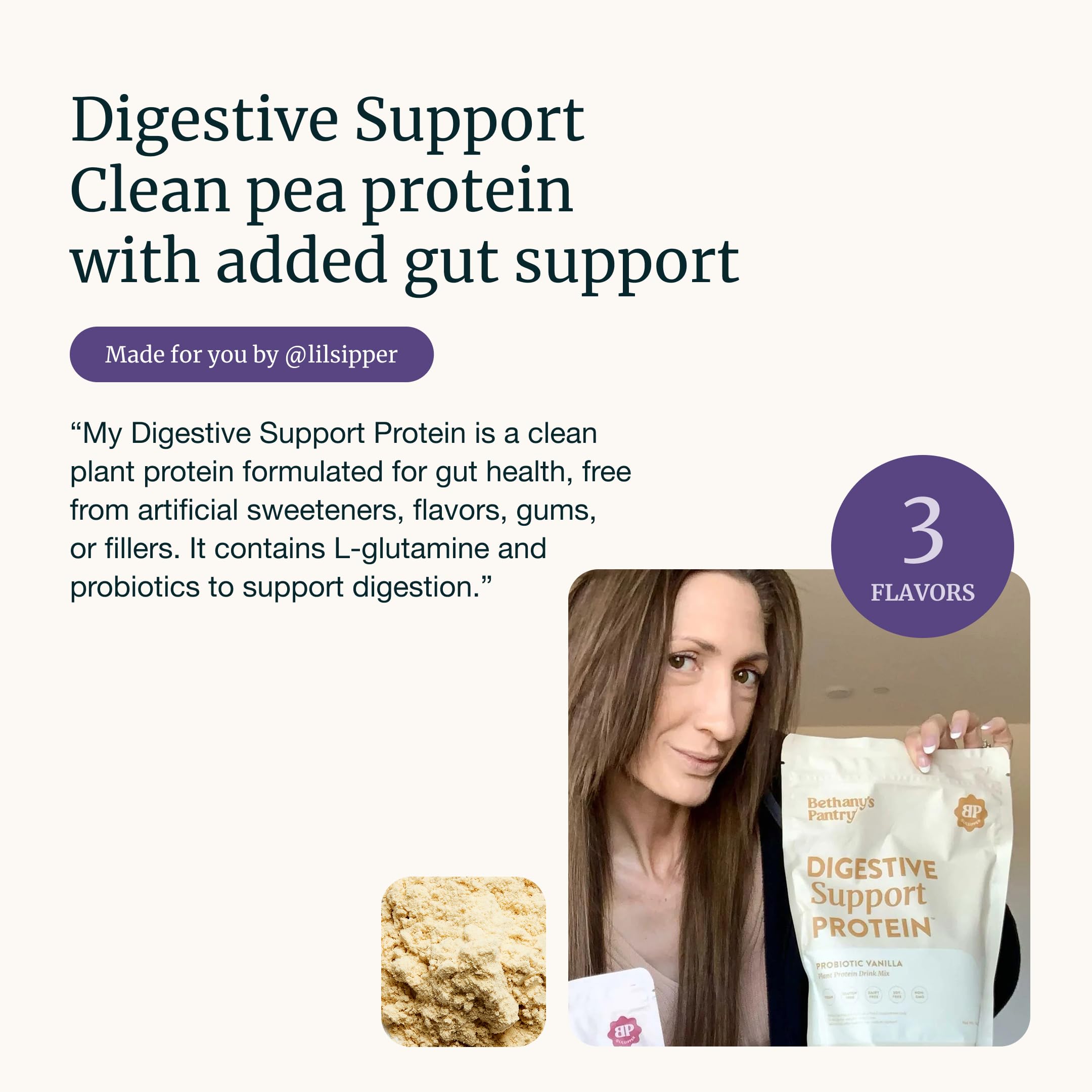 Foto 3 pulgar | Proteína En Polvo Nuzest Bethany's Pantry Digestive Support 454 G - Venta Internacional.