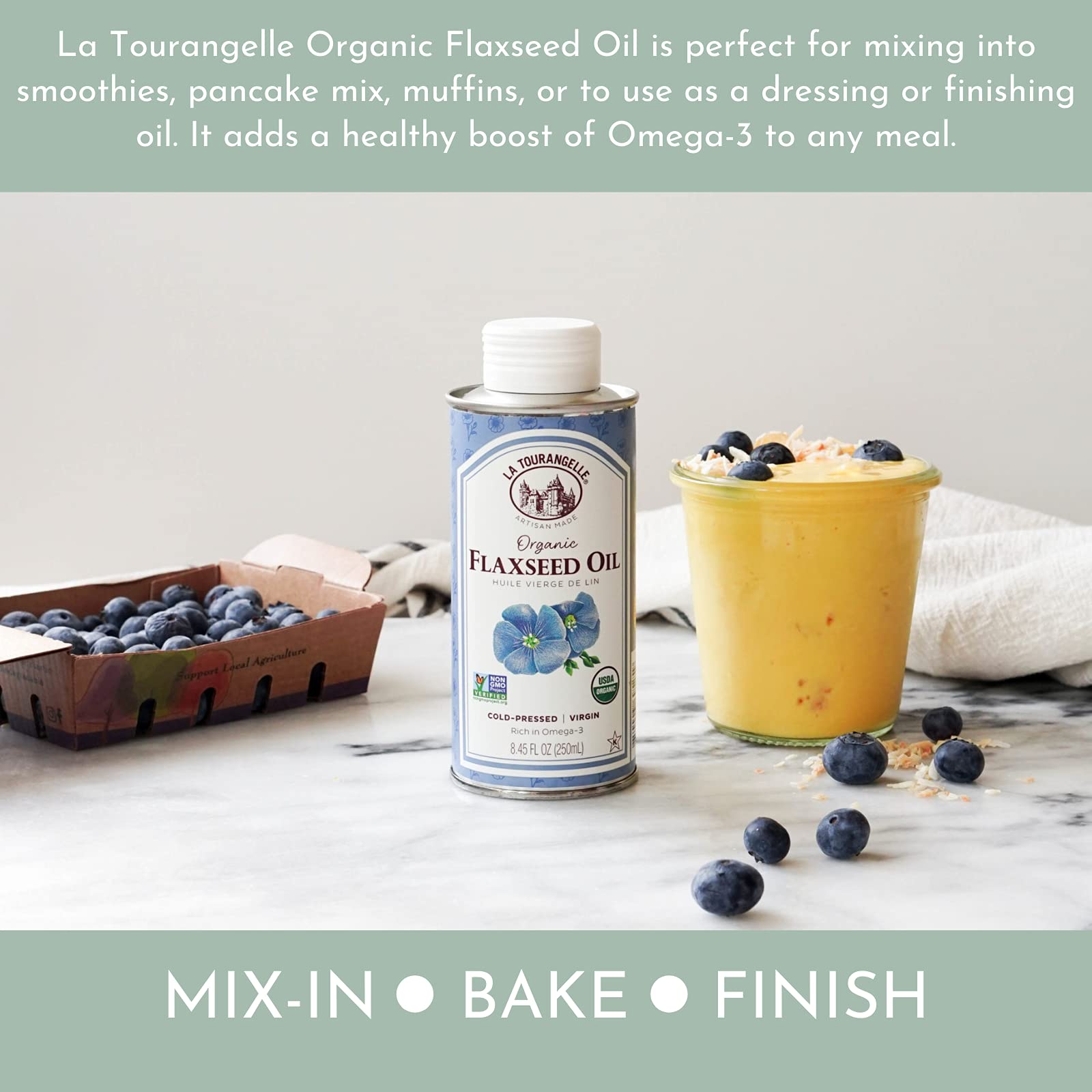 Foto 3 | Aceite De Linaza La Tourangelle Organic 250 Ml Omega-3 Vegan - Venta Internacional.