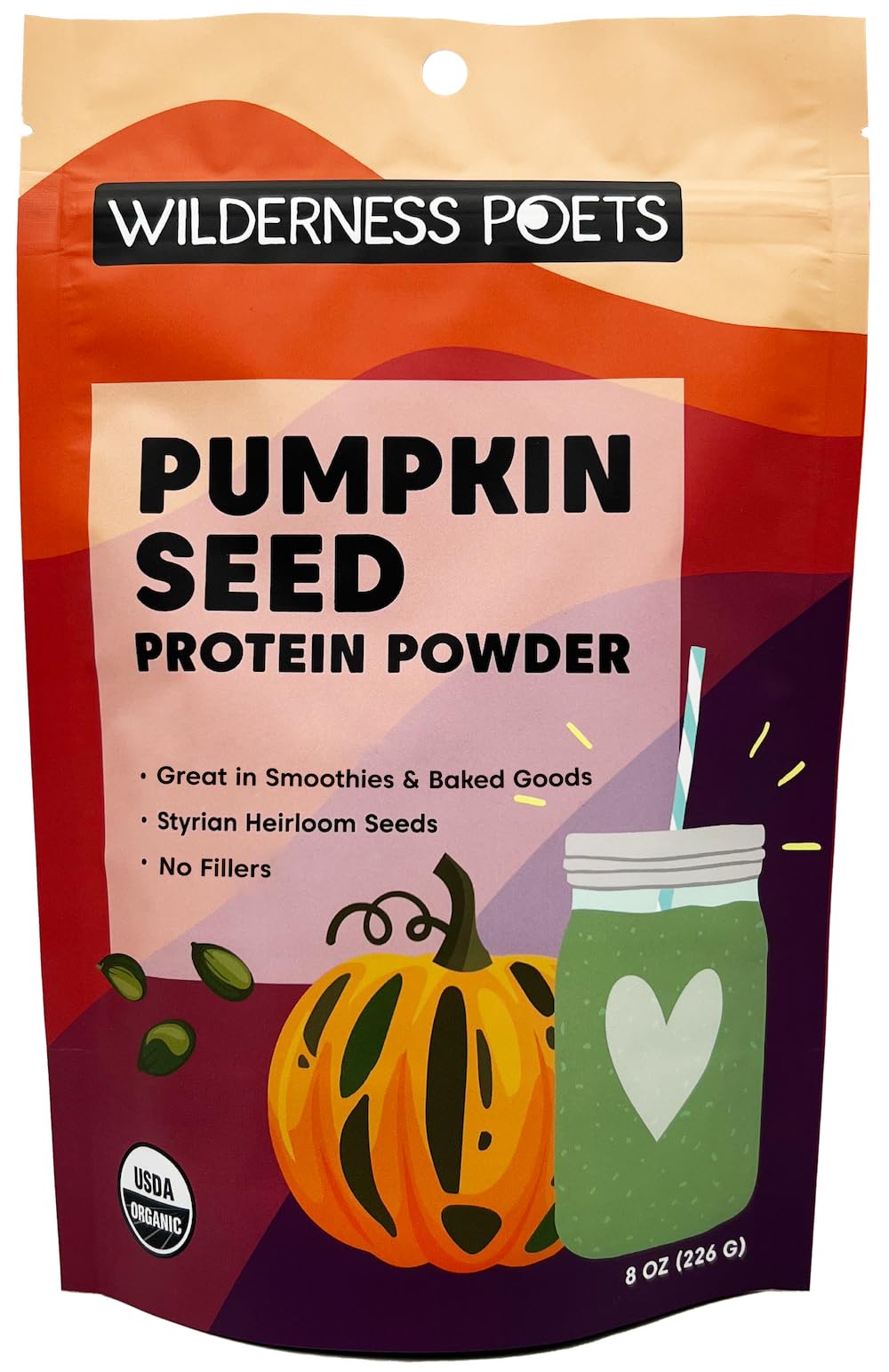 Foto 2 pulgar | Proteína De Semillas De Calabaza En Polvo Wilderness Poets 250 Ml - Venta Internacional.