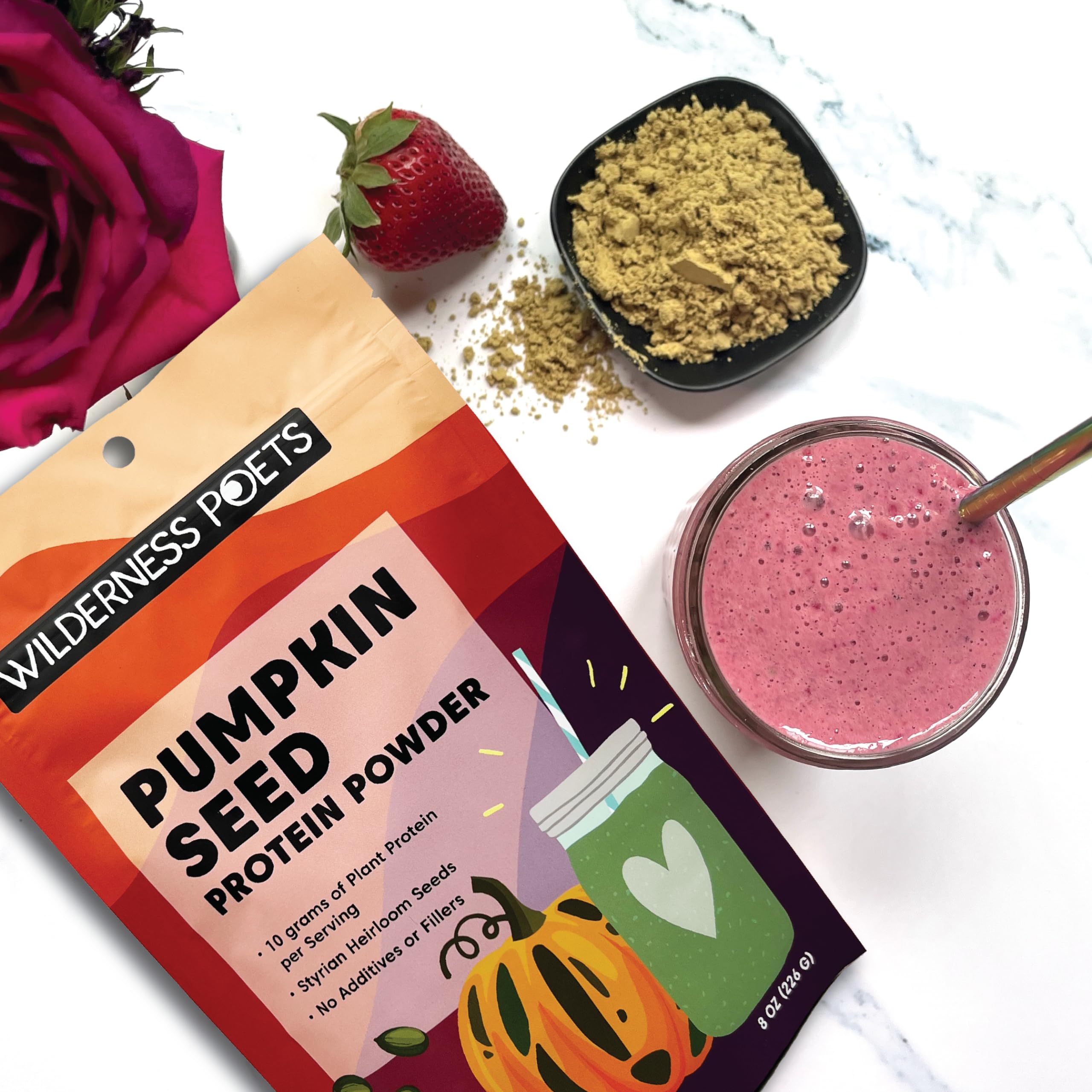 Foto 7 pulgar | Proteína De Semillas De Calabaza En Polvo Wilderness Poets 250 Ml - Venta Internacional.