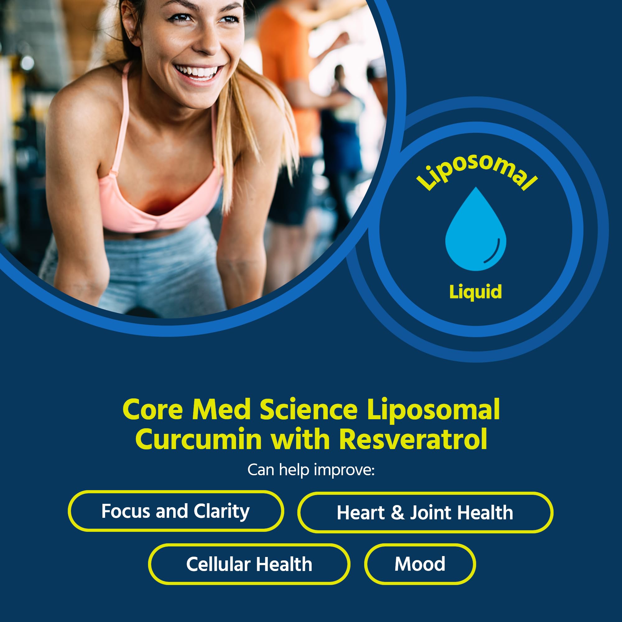 Foto 3 pulgar | Suplemento Core Med Science: Curcumina Liposomal Y Resveratrol - Venta Internacional.