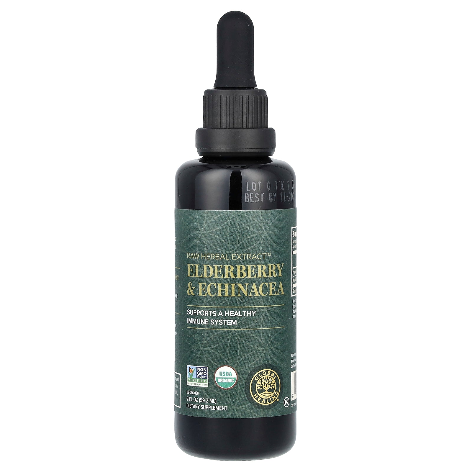 Foto 1 | Extracto De Hierbas Global Healing Saúco Y Equinácea 59.2 Ml - Venta Internacional.