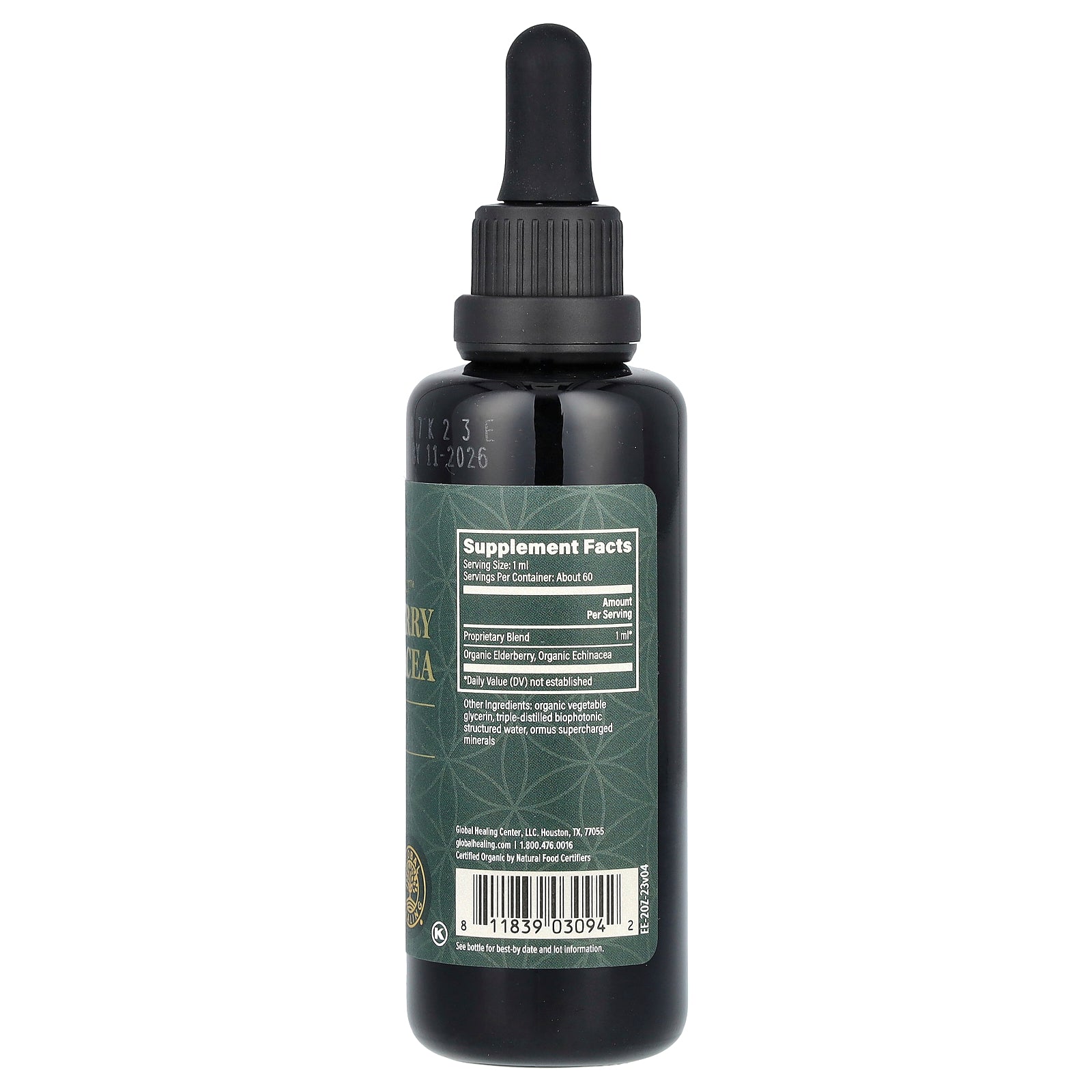 Foto 2 | Extracto De Hierbas Global Healing Saúco Y Equinácea 59.2 Ml - Venta Internacional.