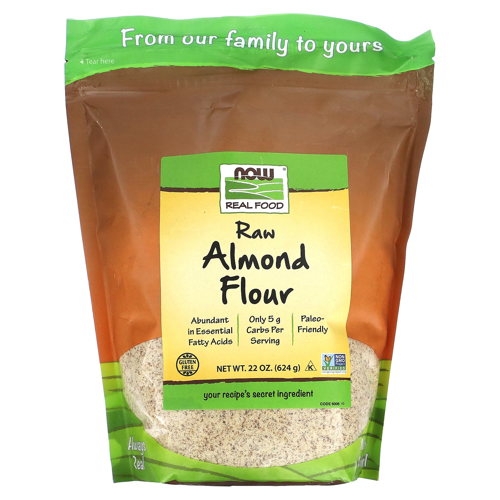 Foto 1 | Harina De Almendras Now Foods Real Food 624g - Venta Internacional.
