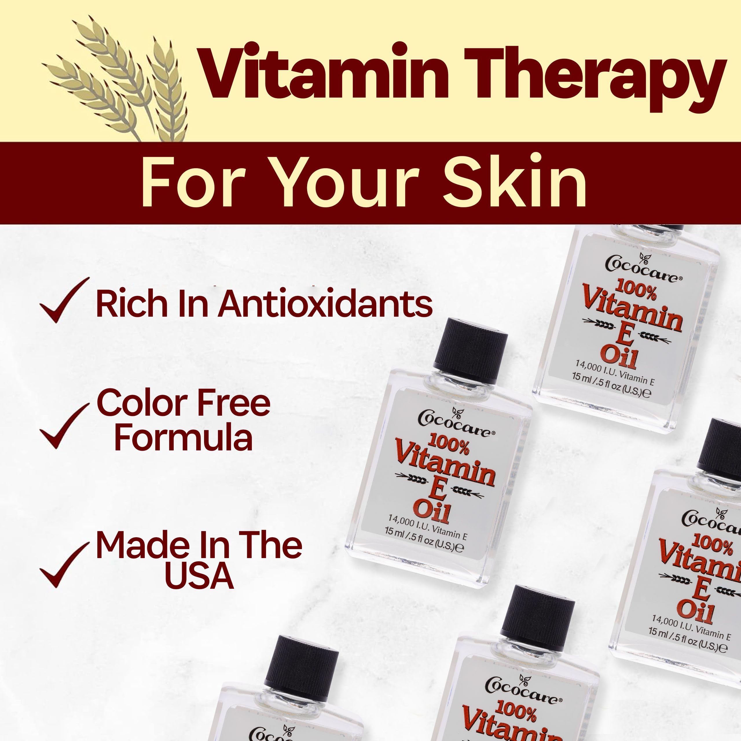 Foto 6 pulgar | Aceite De Vitamina E Cococare 14000 I.u. Hidratante Para La Piel De 15 Ml - Venta Internacional.