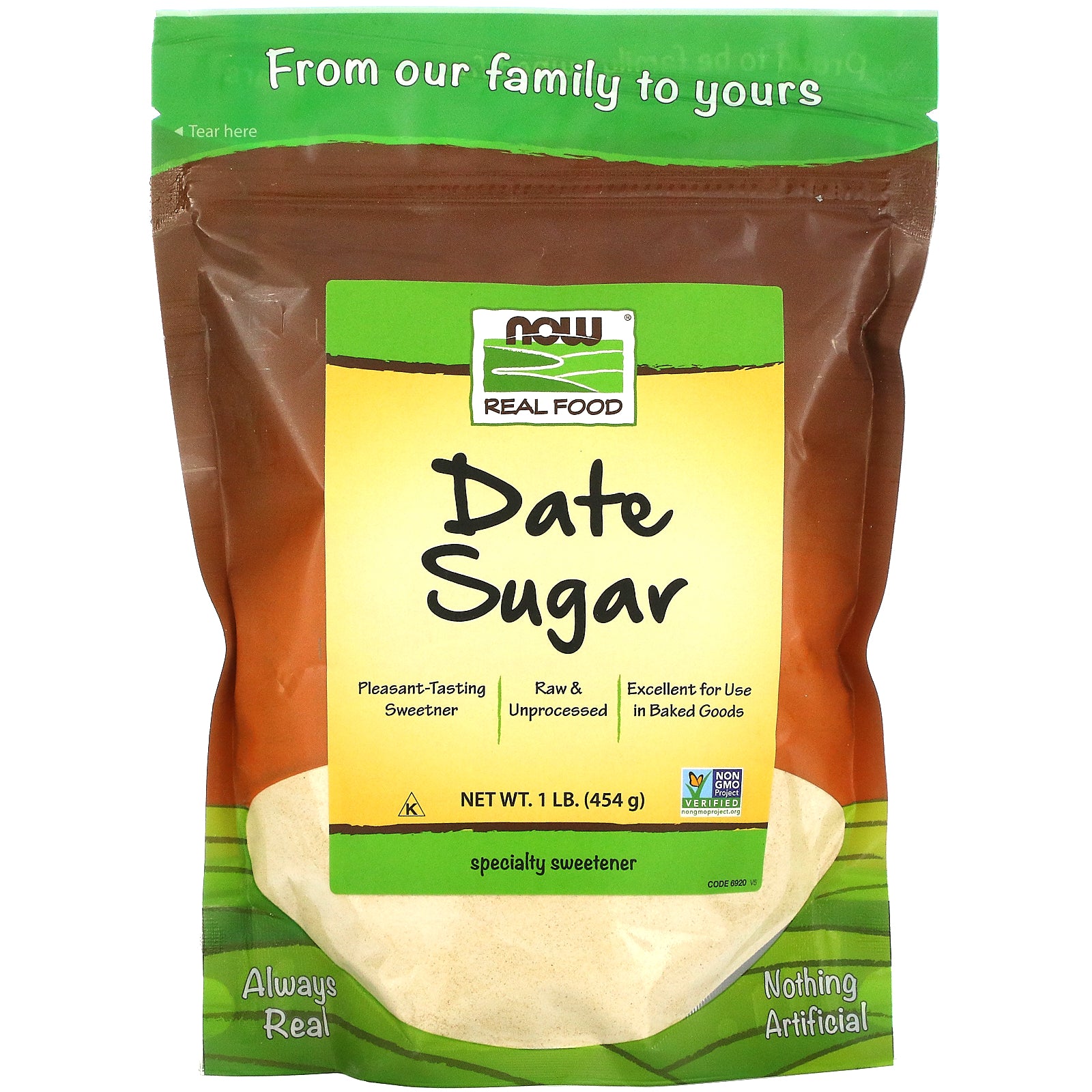 Foto 1 | Azúcar De Dátil Food Now Foods  454 G - Venta Internacional.