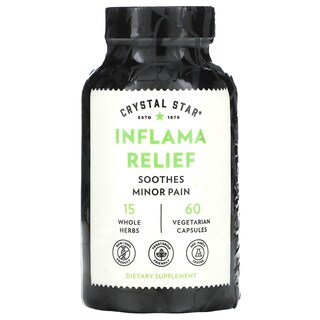 Foto 1 | Suplemento Crystal Star Inflama Relief 60 Cápsulas Vegetarianas - Venta Internacional.